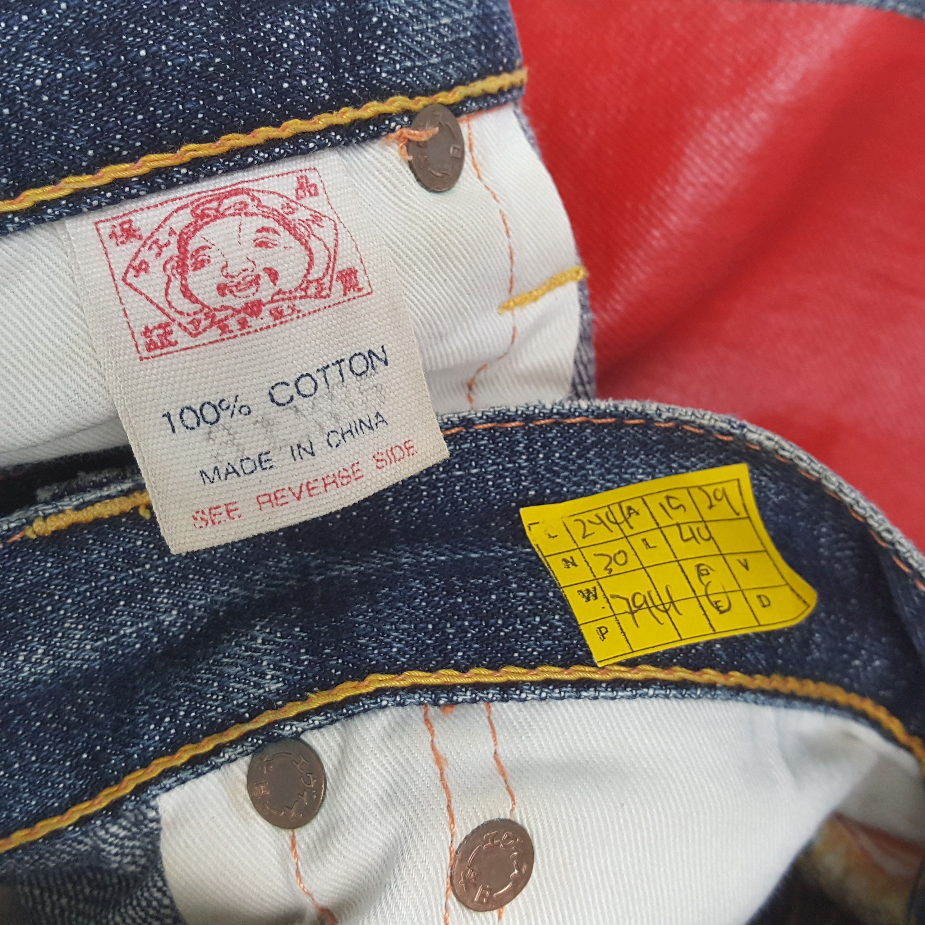 Evisu × Japanese Brand × Vintage Vintage EVISU Japanese Brand Daicock Custom Style Jeans Size US 30 / EU 46 - 14 Thumbnail