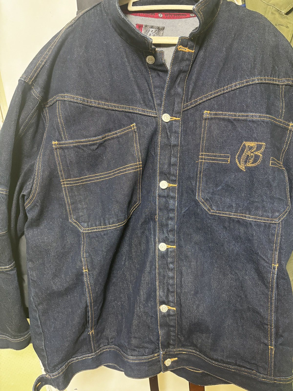 Ruff Ryders Ruff Ryders Dirty Dark Wash Raw Denim Jacket XXL Size US XXL / EU 58 / 5 - 5 Thumbnail