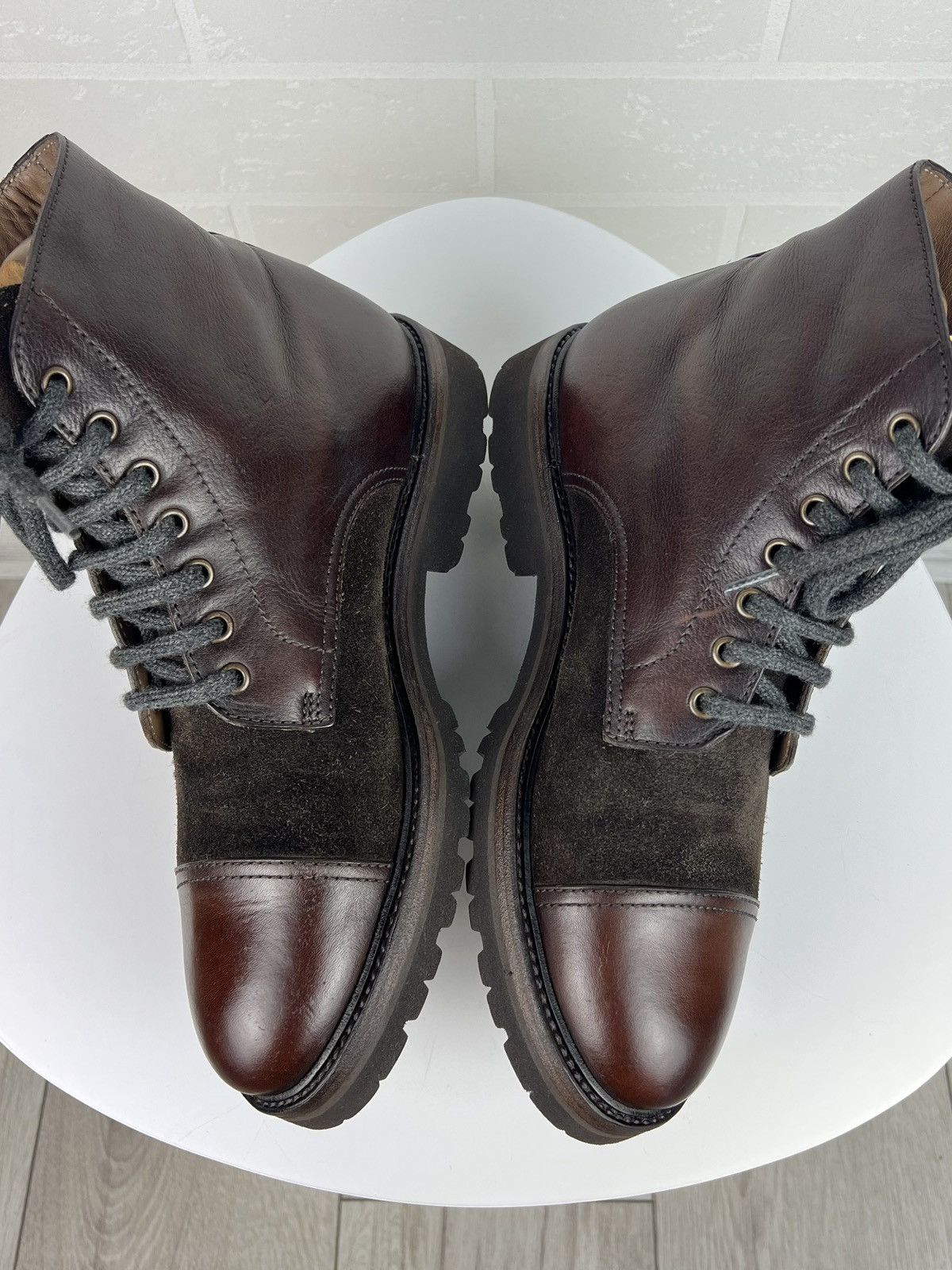 Brunello Cucinelli BRUNELLO CUCINELLI Boots Leather Suede Shoes Vibram Brown Size US 7 / EU 40 - 10 Thumbnail