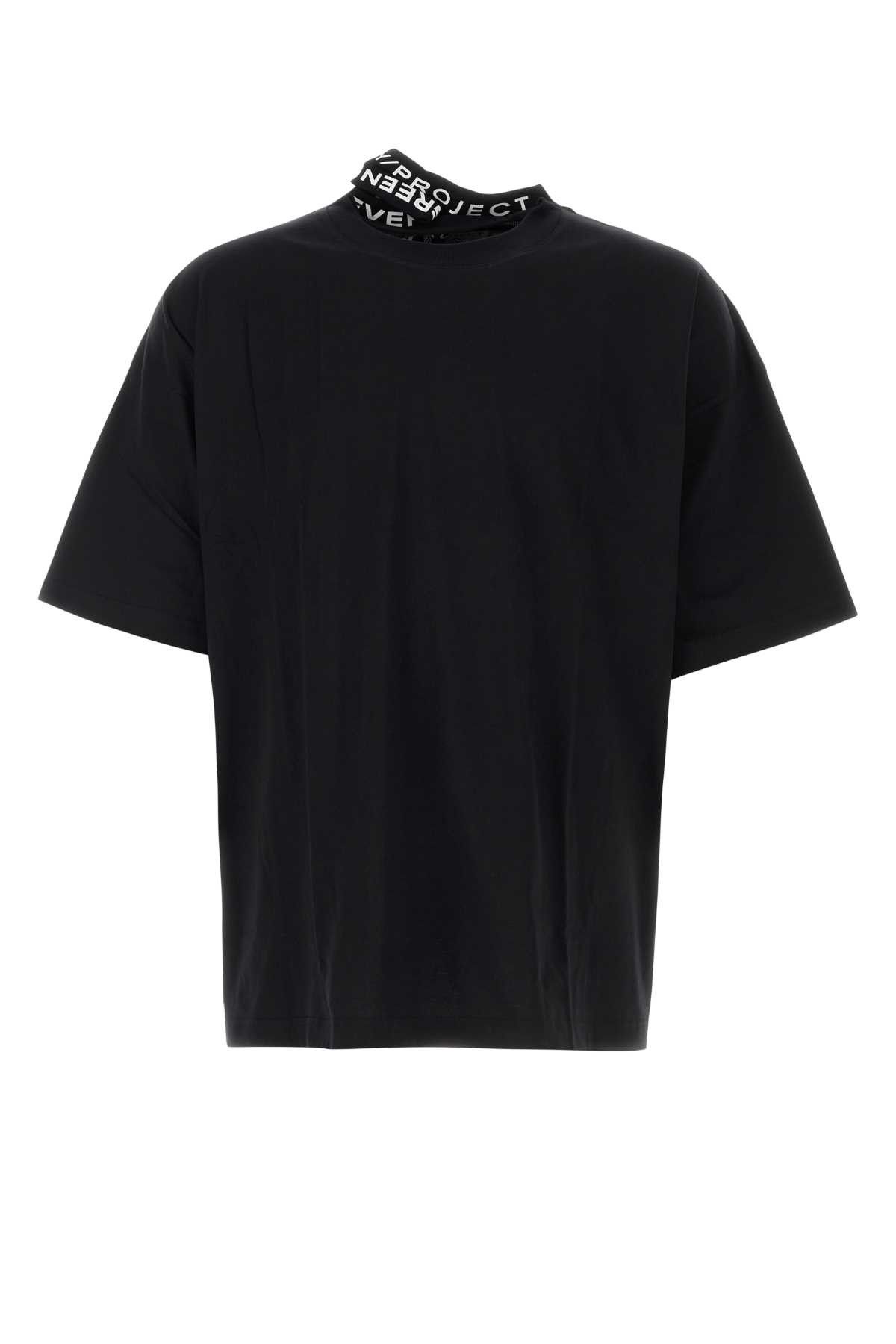 image of Yproject Black Cotton T-Shirt, Men's (Size Small)