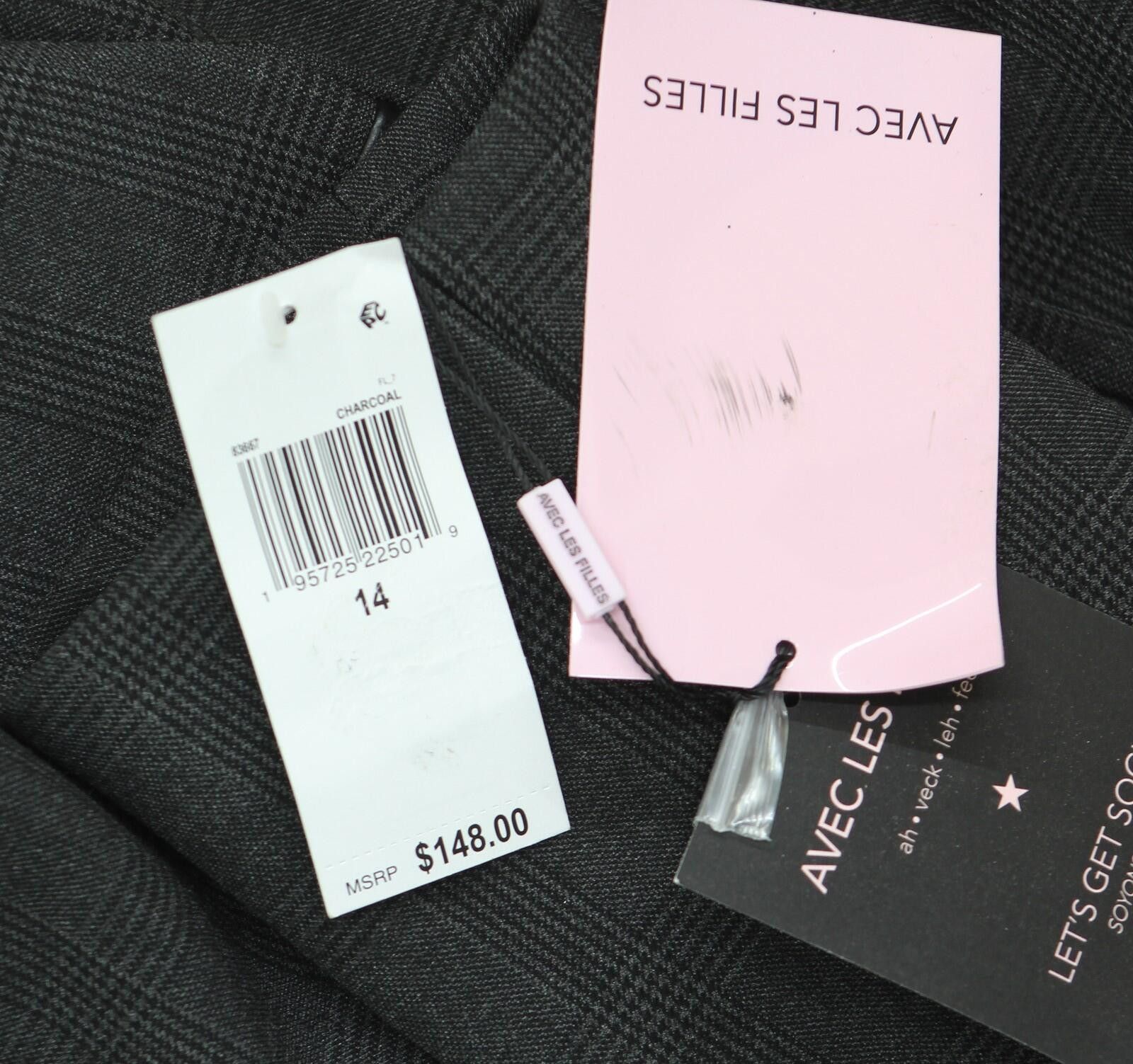 Other Nwt Avec Les Filles Cropped Blazer Jacket Charcoal Black 14 Size XL / US 12-14 / IT 48-50 - 4 Thumbnail