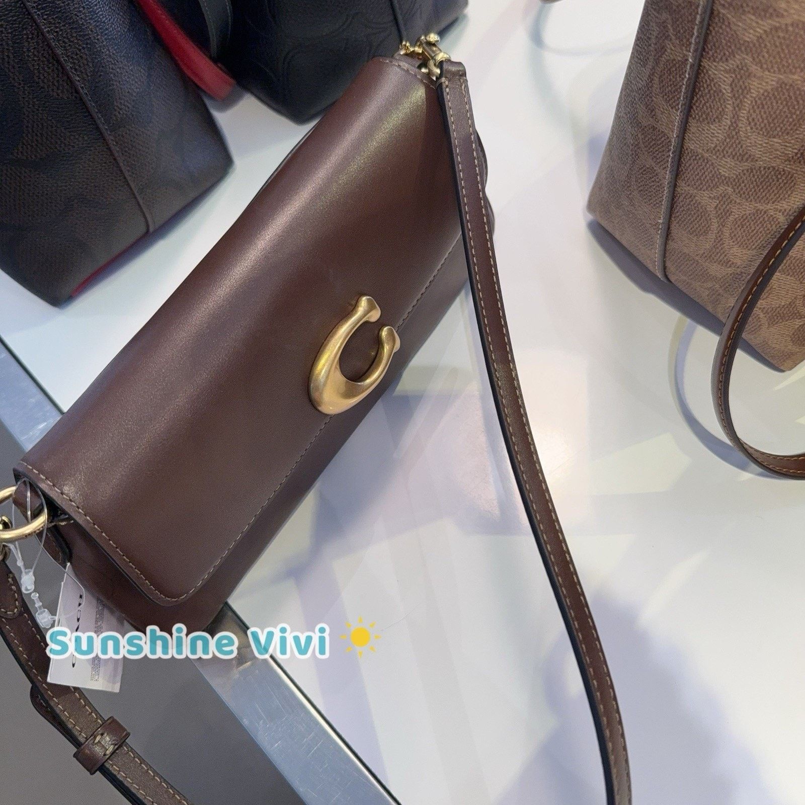 Coach NWT COACH CAM16 Jet Shoulder Bag Refined Calf Leather Maple Size ONE SIZE - 5 Thumbnail