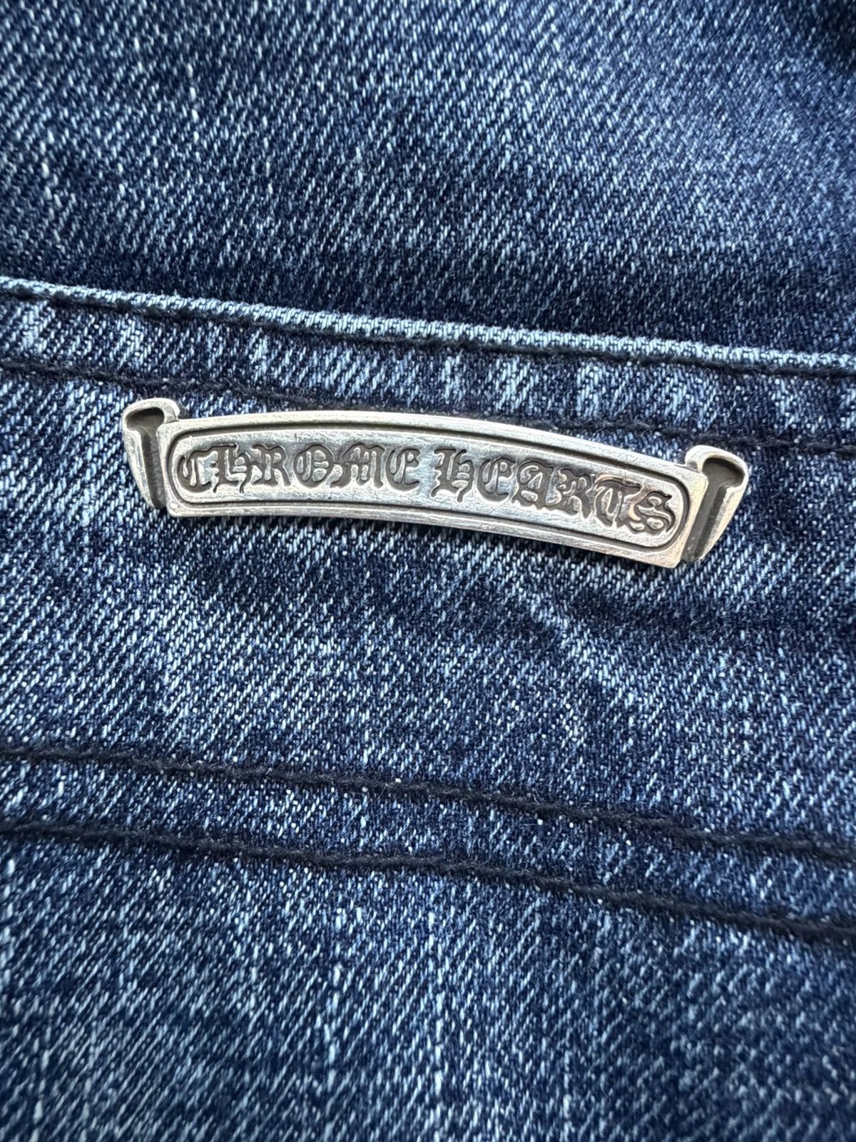 Chrome Hearts Chrome Hearts Turbo Diesel Cheetah Cross Patch Blue Jeans Size US 32 / EU 48 - 16 Thumbnail