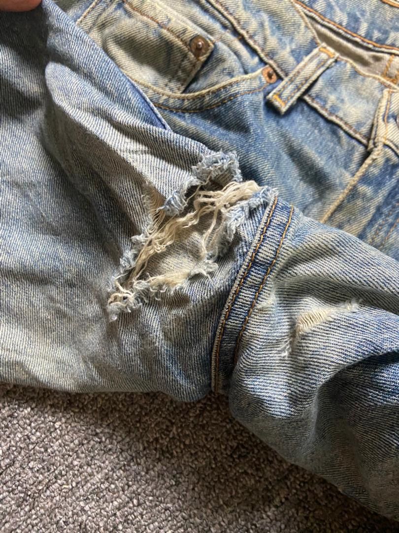 Levi's Levis Strauss Co. Distressed Jeans (184) Size US 30 / EU 46 - 6 Thumbnail
