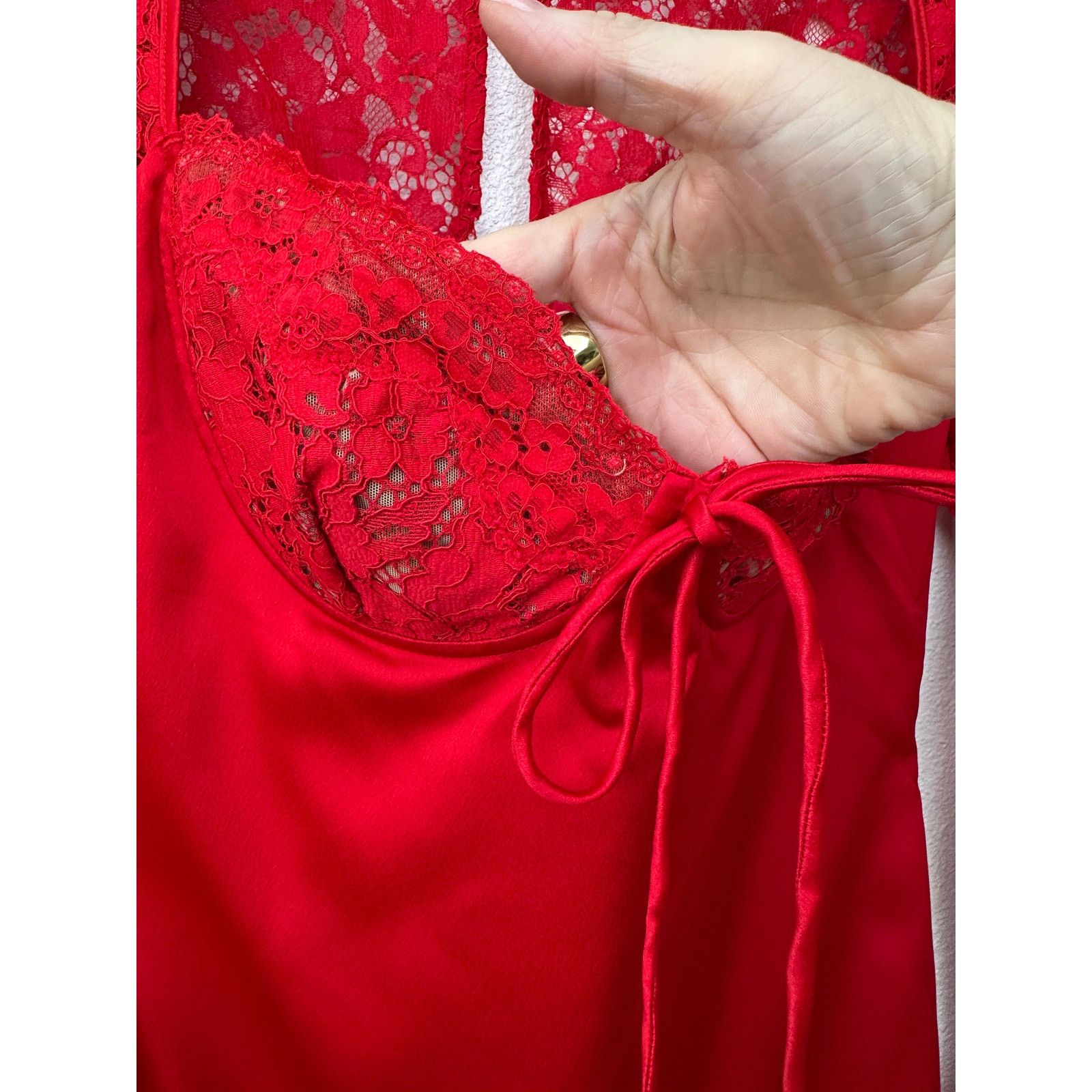 House of CB NWT House of CB Jennica Red Lace Bustier Satin Mini Dress M Size M / US 6-8 / IT 42-44 - 5 Thumbnail