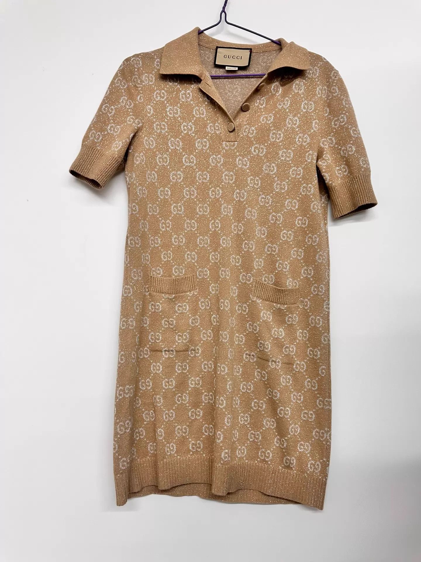 Gucci Gucci all over print logo S dress women's Size S / US 4 / IT 40 - 1 Thumbnail