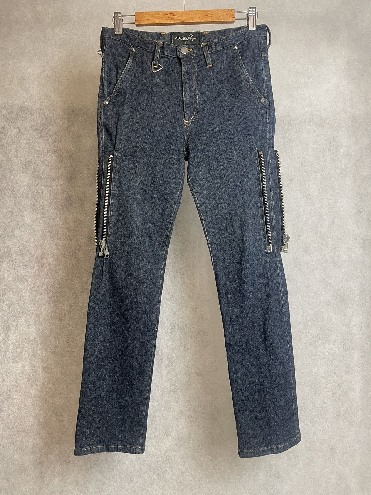 Japanese Brand 2015 Milkboy multi zip denim pants Size US 31 - 3 Thumbnail