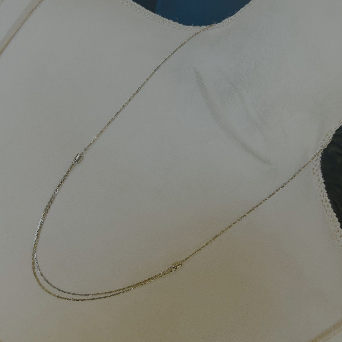 Vintage Vintage 70s-80s gold plated triangle chain slider necklace Size ONE SIZE - 1 Thumbnail