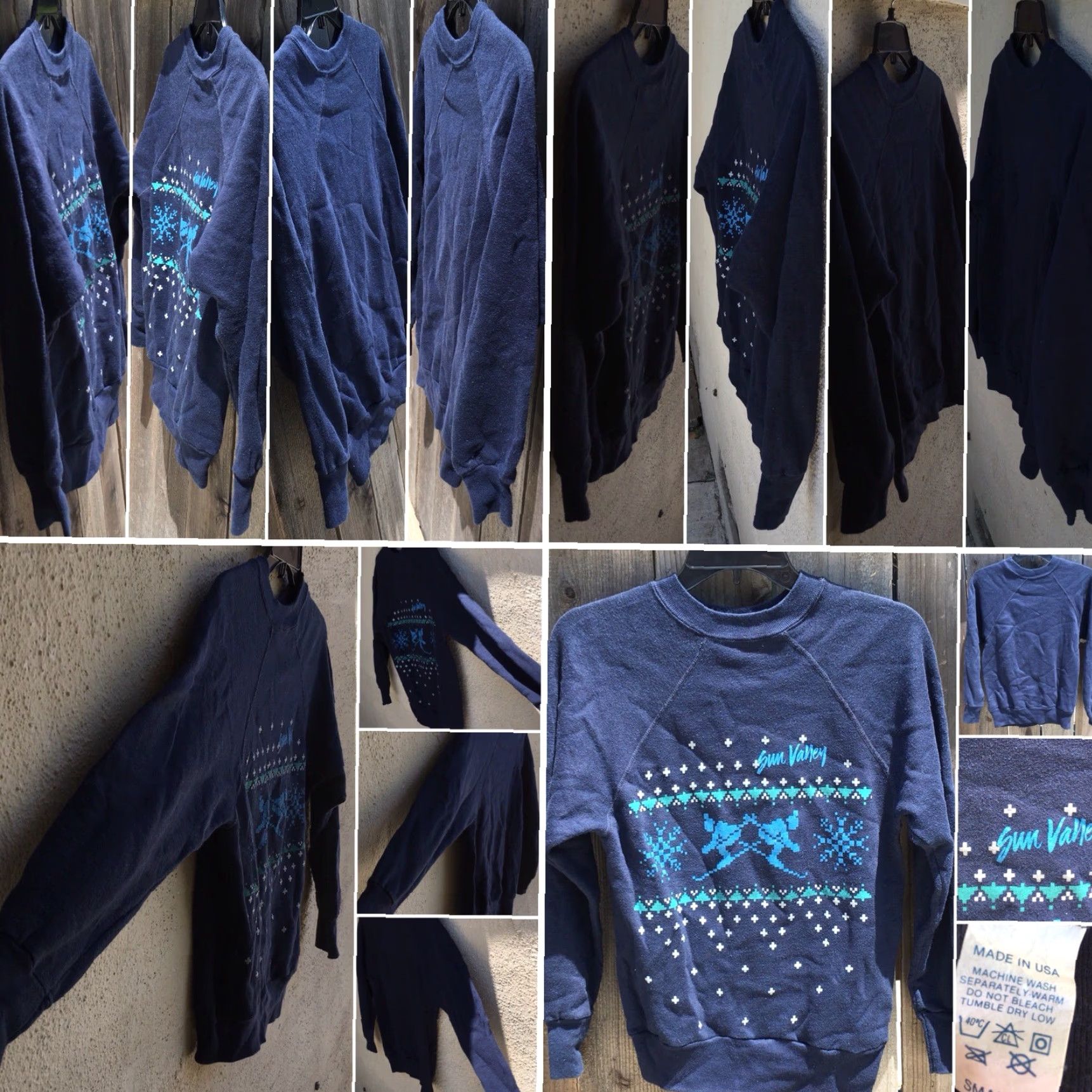 Vintage VINTAGE Unbranded Raglan Sweatshirt Sun Valley Graphic Sweatshirt Size S Men Blue Skiing Winter Snow Graphics Crew Neck Long Sleeve Size US S / EU 44-46 / 1 - 4 Thumbnail