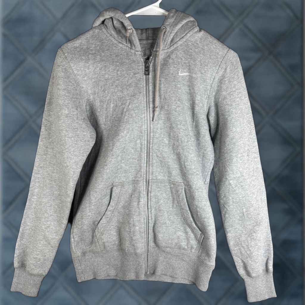 Nike Nike Hoodie Mens Small Gray Full Zip Fleece Sweatshirt Swoosh Logo Regular Fit Size US S / EU 44-46 / 1 - 1 Thumbnail
