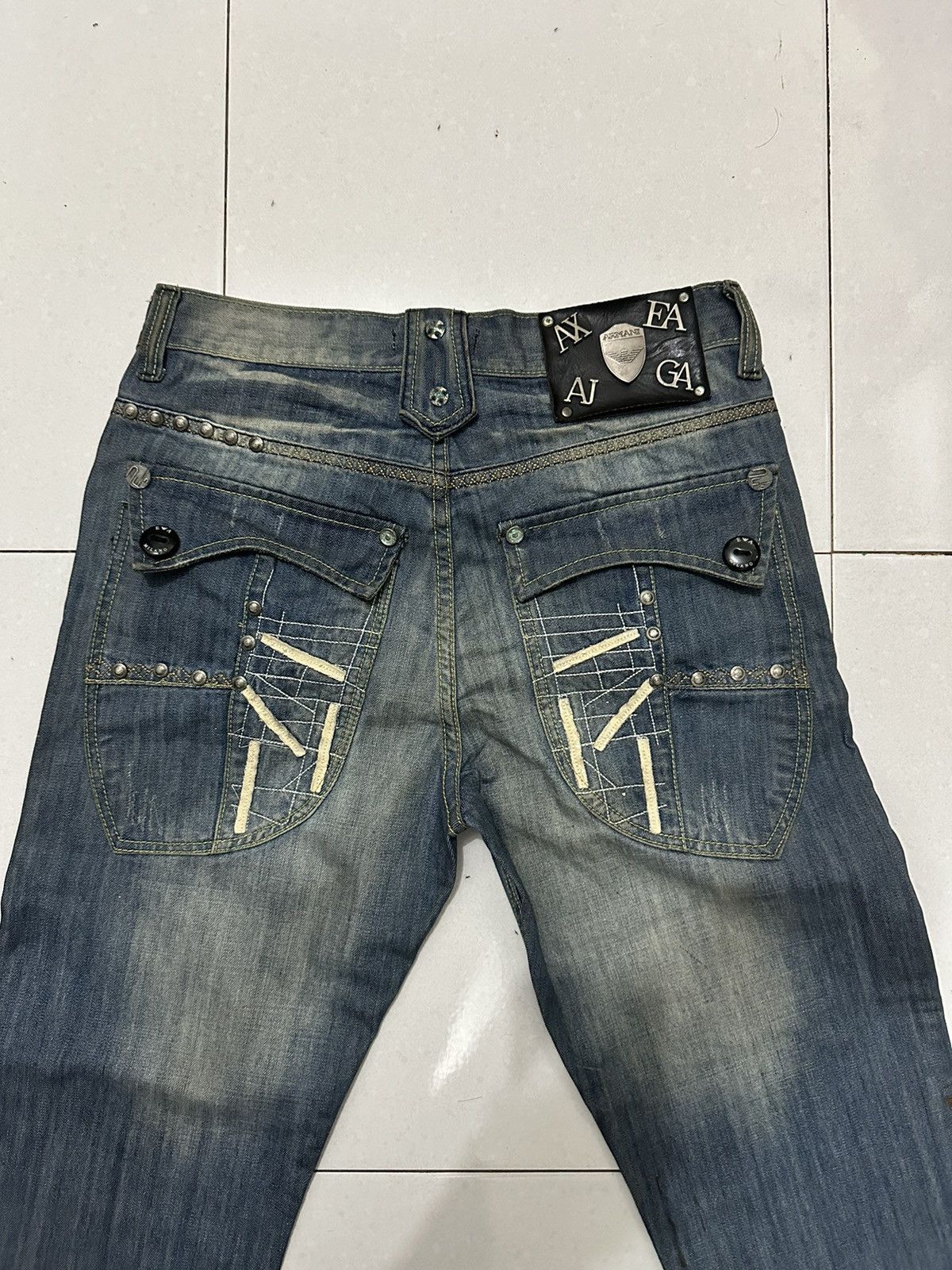Armani VTG All ARMANI Collection Distressed Denim Size US 31 - 3 Thumbnail