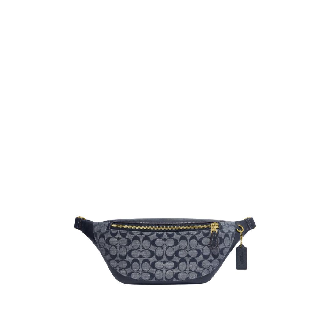 image of Coach Warren Belt Bag In Signature Chambray in Blue, Women's