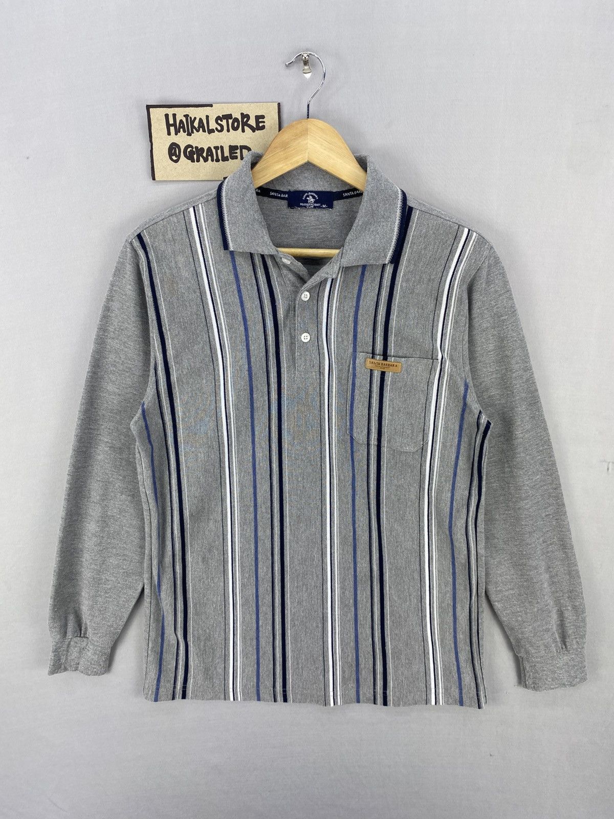 Japanese Brand Vintage Y2k Santa Barbara Long Sleeve Polo Shirt Size US M / EU 48-50 / 2 - 1 Thumbnail