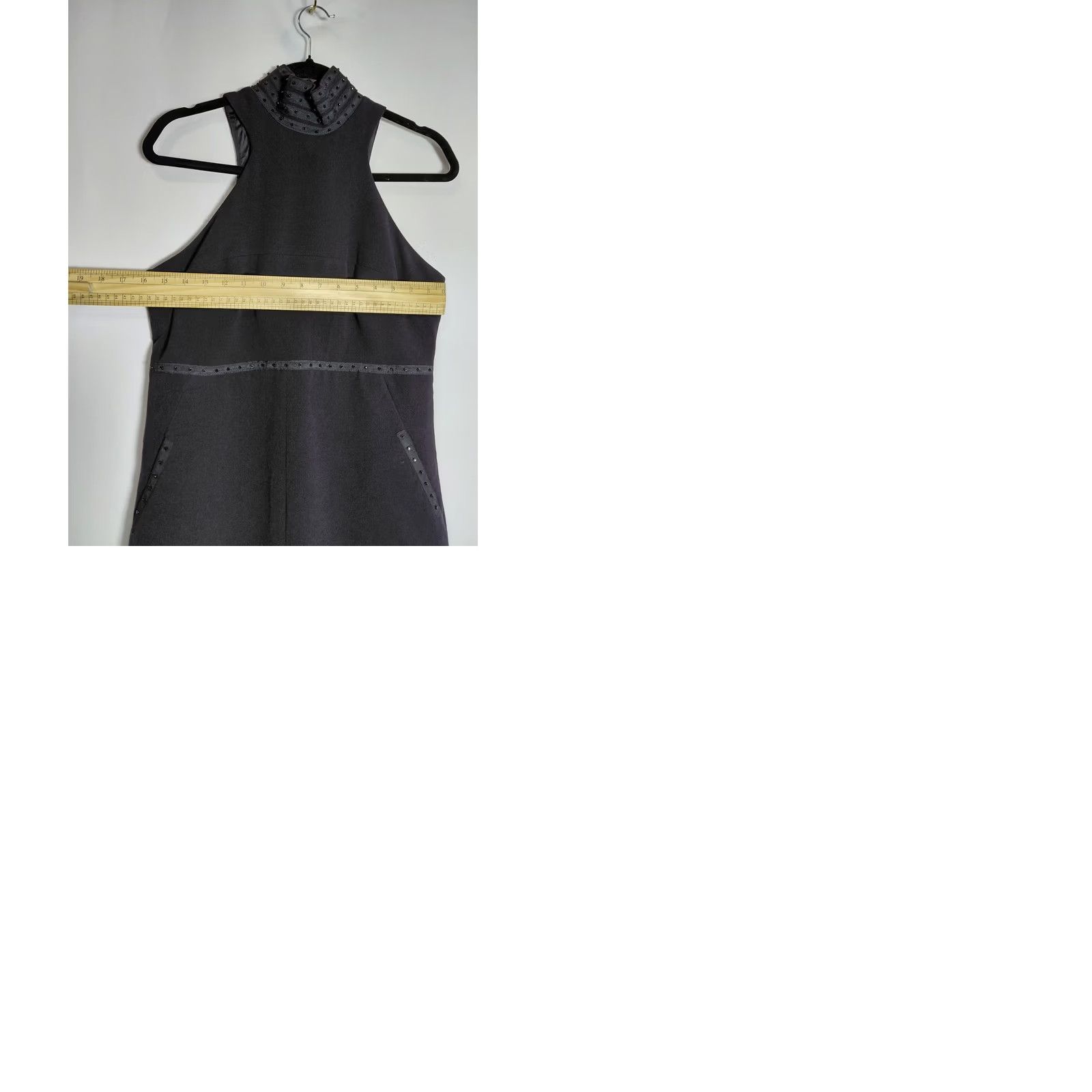 Karl Lagerfeld Karl Lagerfeld for Impulse Black Solid Knit Sleeveless Dress Size 6 Womens Size M / US 6-8 / IT 42-44 - 9 Thumbnail