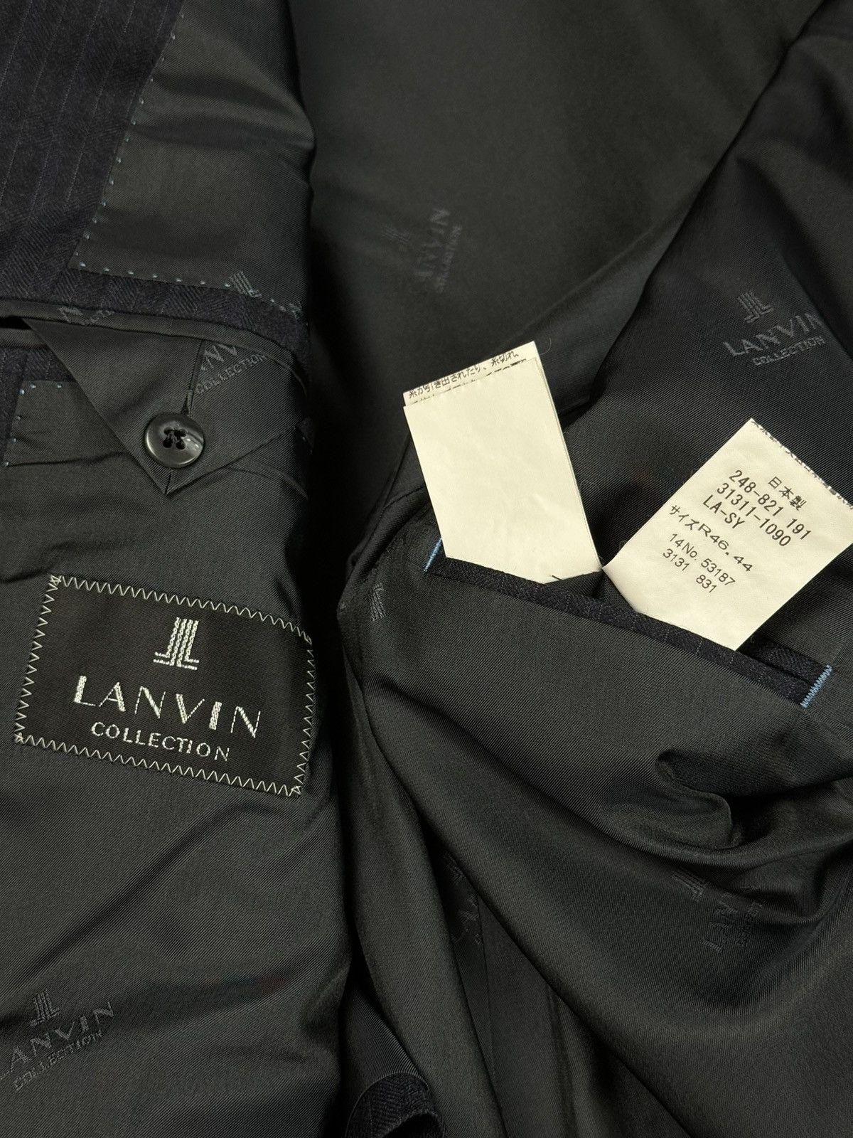 Lanvin Vintage wool suit Lanvin Paris original luxury item Size 50L - 3 Thumbnail