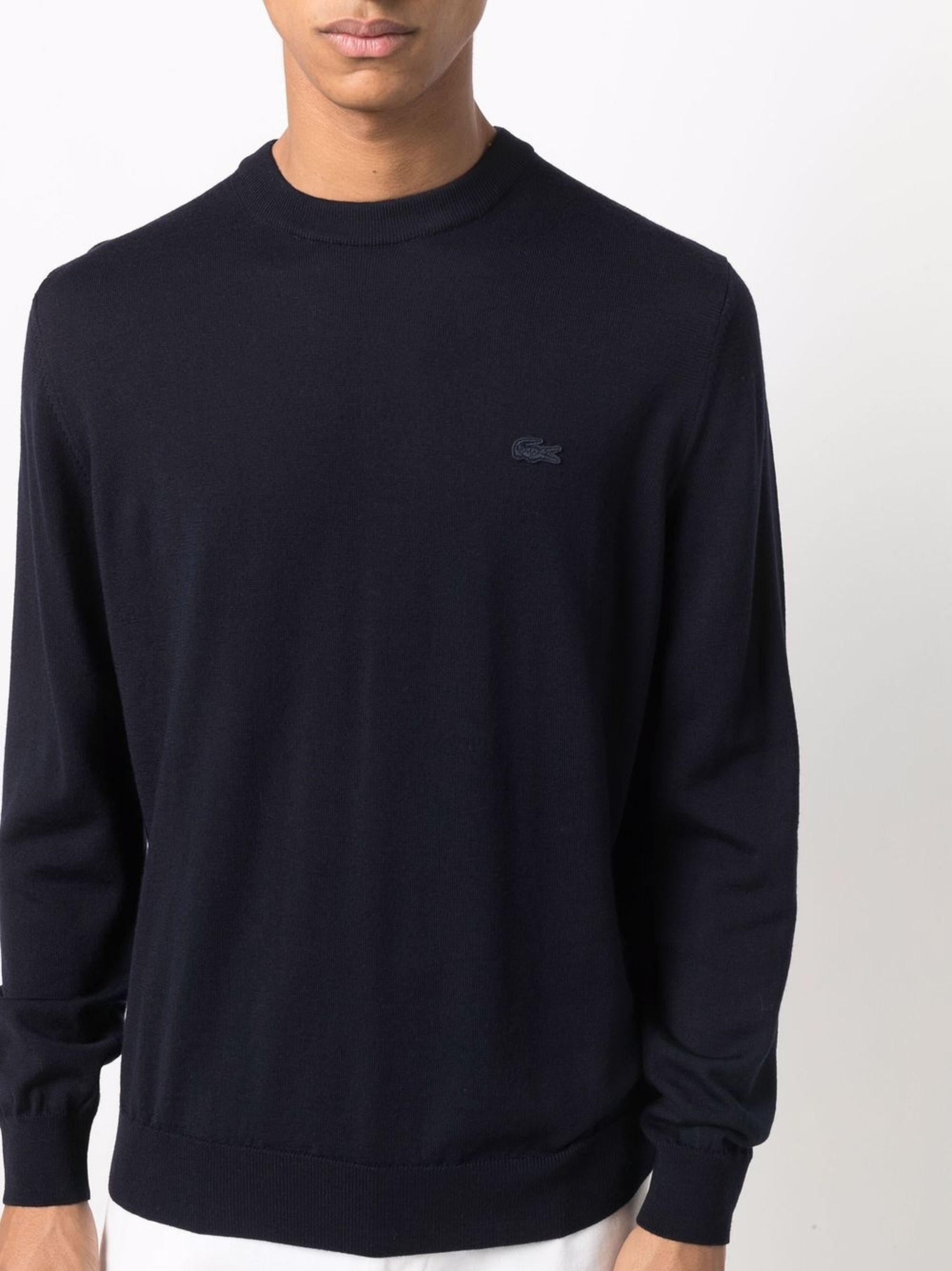 Lacoste o1s22i1n1124 Wool Crewneck Pullover Sweater in Blue Size US L / EU 52-54 / 3 - 5 Thumbnail