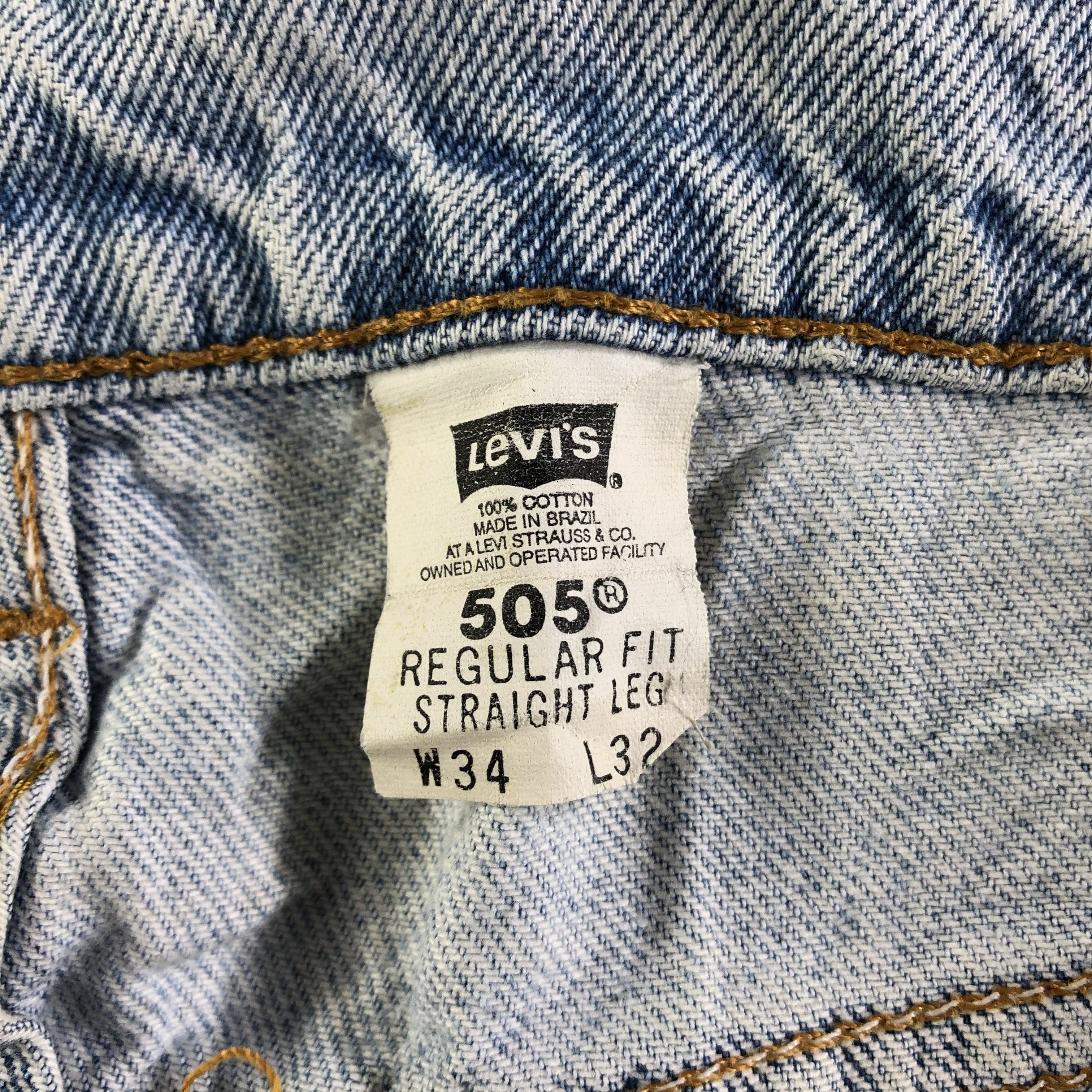 Levi's × Vintage Vintage Light Wash Levis 505 Skirt-J3785 Size 33" - 8 Thumbnail