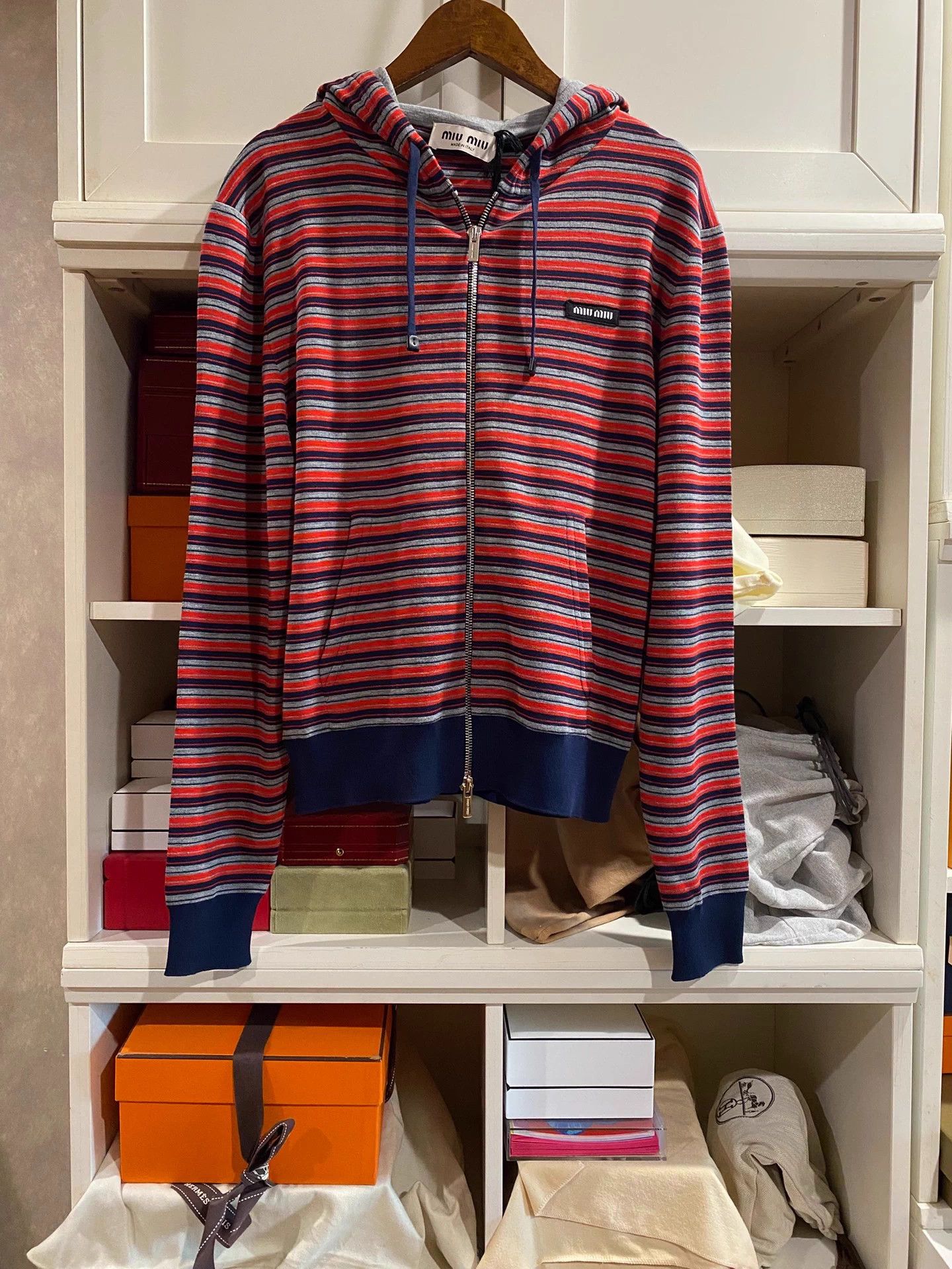 Miu Miu Miu Miu New Wool Stripe Jacket 40 Size S / US 4 / IT 40 - 1 Thumbnail