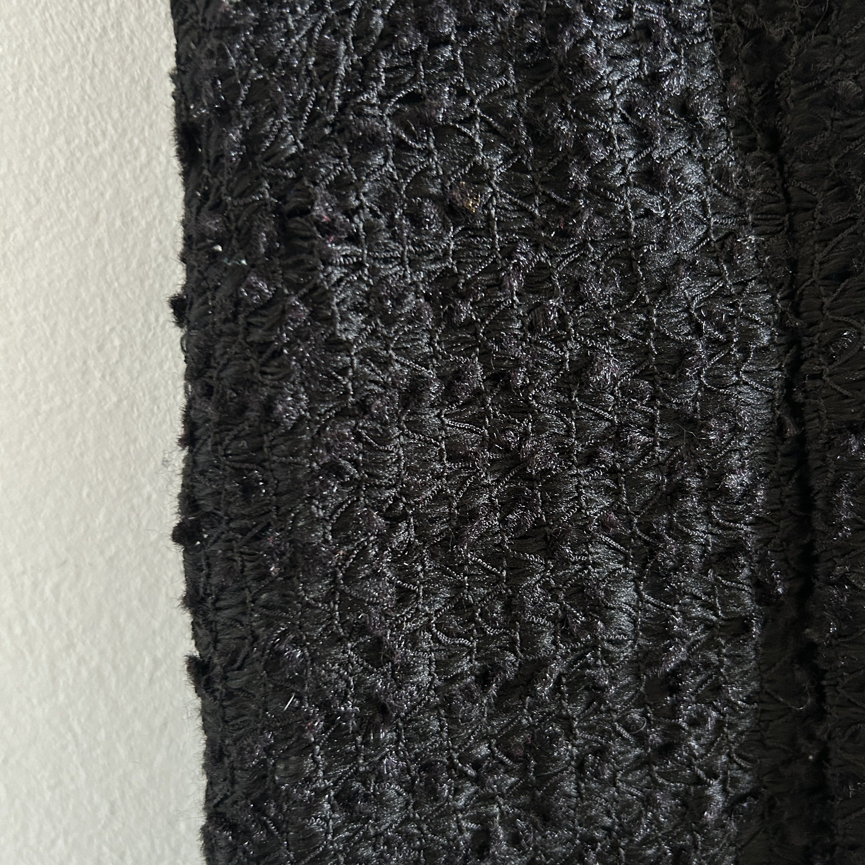 Vintage Vintage 90s Black Bouclé Lace Maxi Dress Size M / US 6-8 / IT 42-44 - 9 Thumbnail