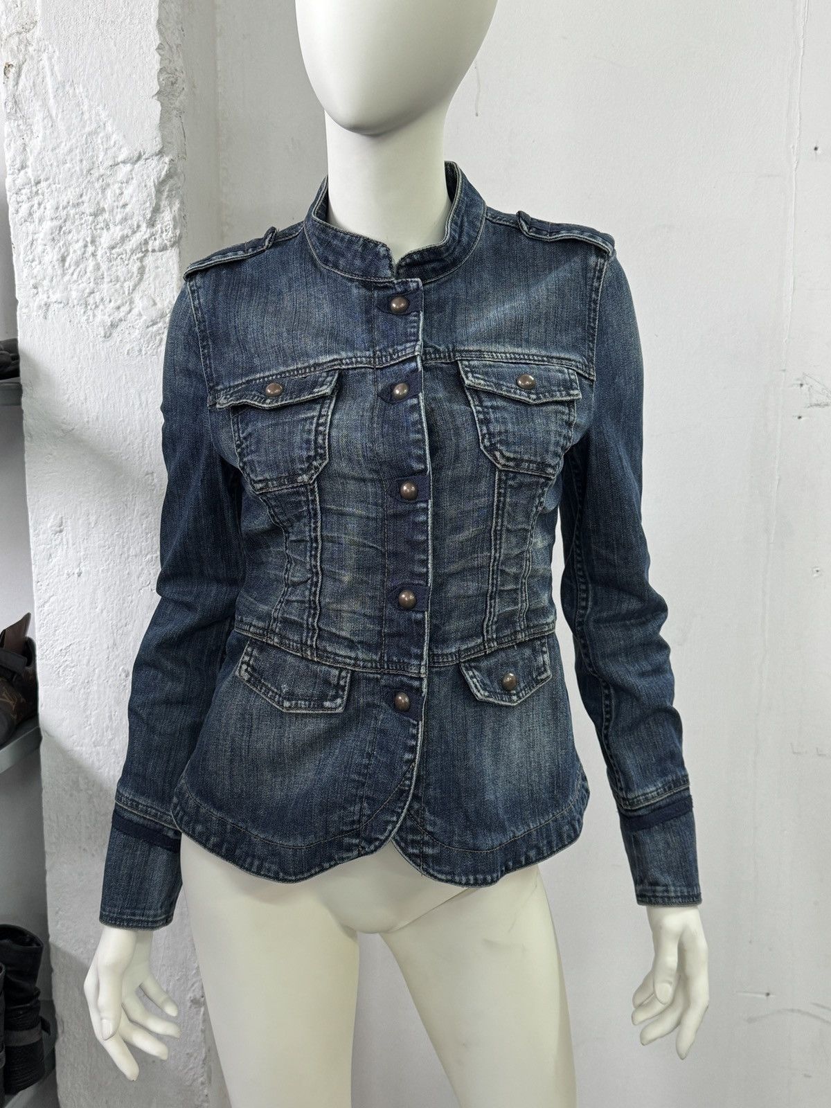 Vintage Vintage Avant Garde Opium y2k Napoleon Leather Jacket Size M / US 6-8 / IT 42-44 - 1 Thumbnail