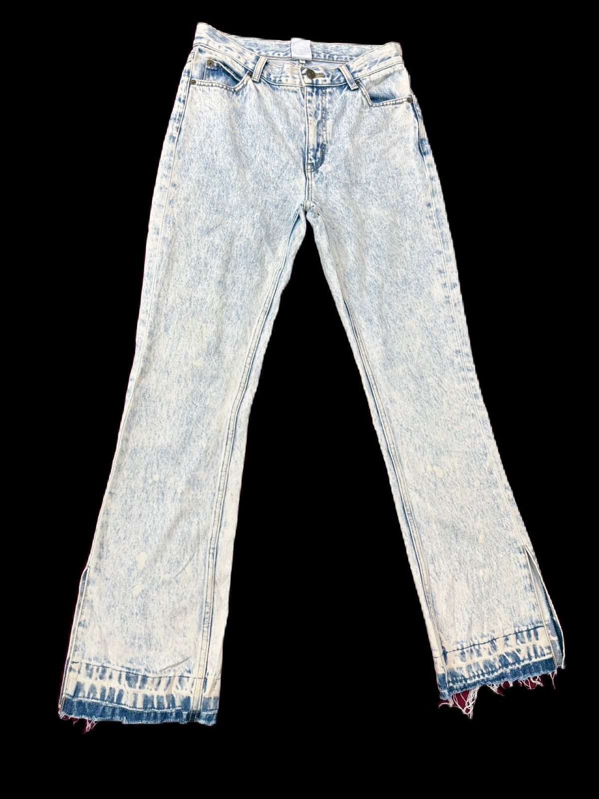 If Six Was Nine Japanese Brand X-Girl Acid Wash Denim Straight Slim Size US 29 - 1 Thumbnail