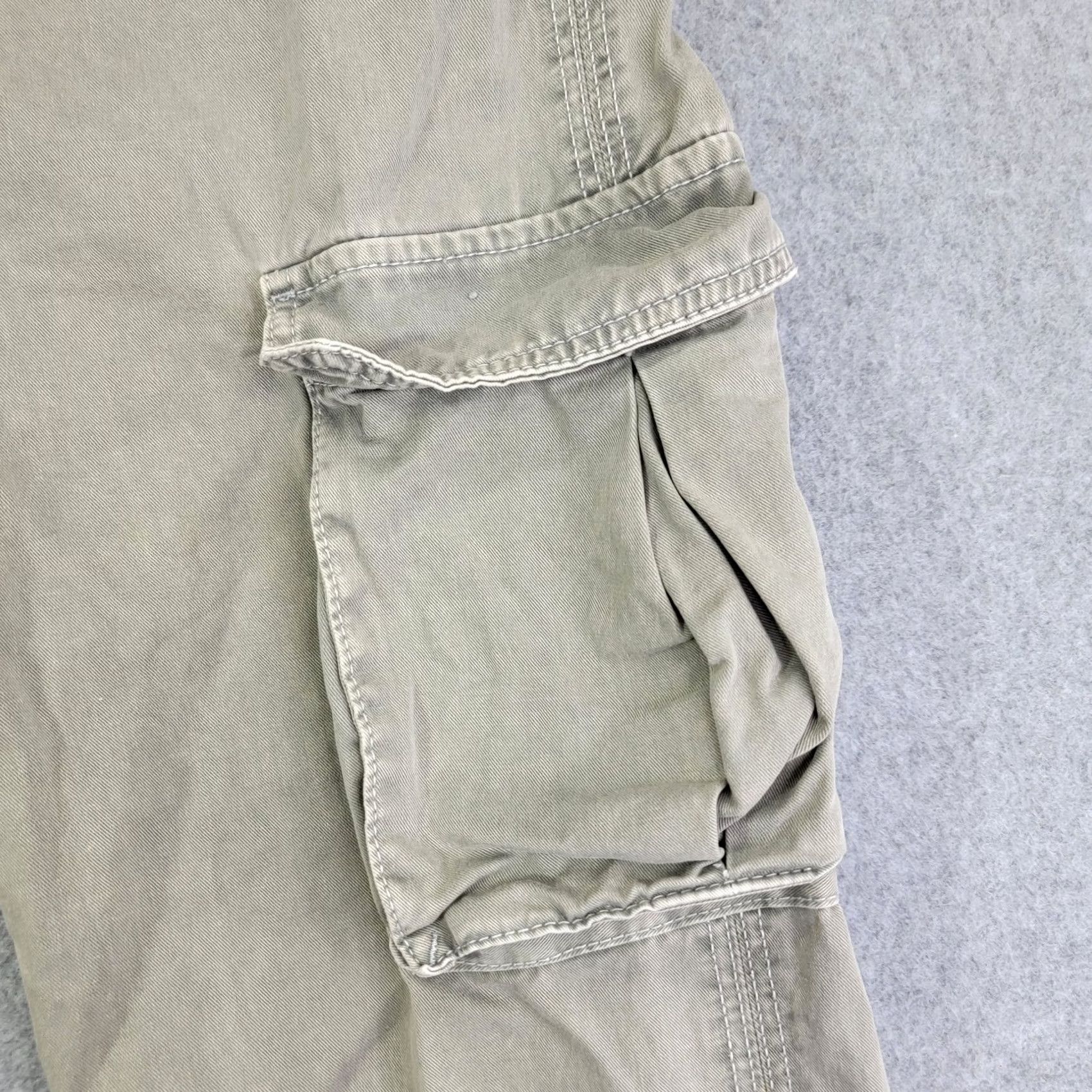 Vintage Pull&Bear pants Women's size 6 cargo distressed utility trousers - Beige - Cotton - 6 - Women - Trousers Size 28" / US 6 / IT 42 - 3 Thumbnail