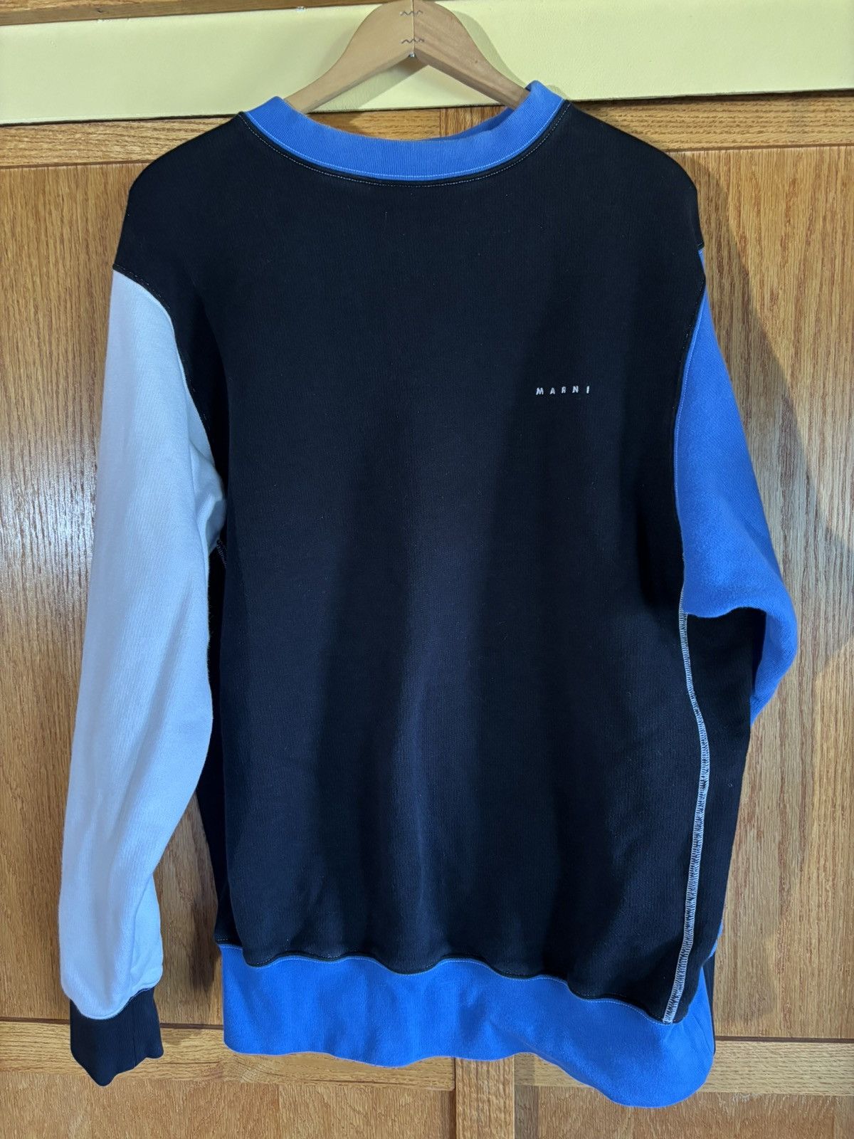 Marni Marni Logo Crewneck Hoodie Color Block Size US M / EU 48-50 / 2 - 1 Thumbnail
