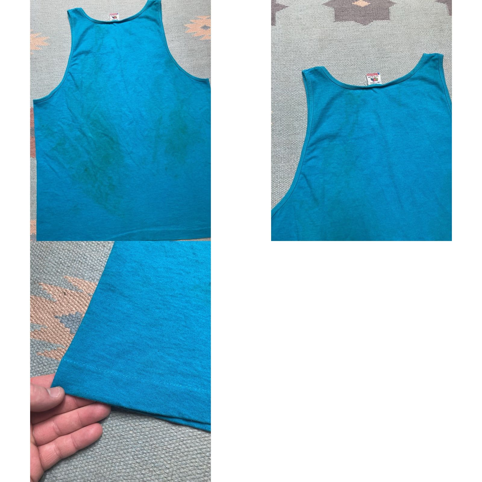 Fruit Of The Loom VINTAGE 90s Fruit of the Loom Tank Top Sleeveless T-Shirt Grunge Beach XL Blue Mens Clothing Size US XL / EU 56 / 4 - 8 Thumbnail