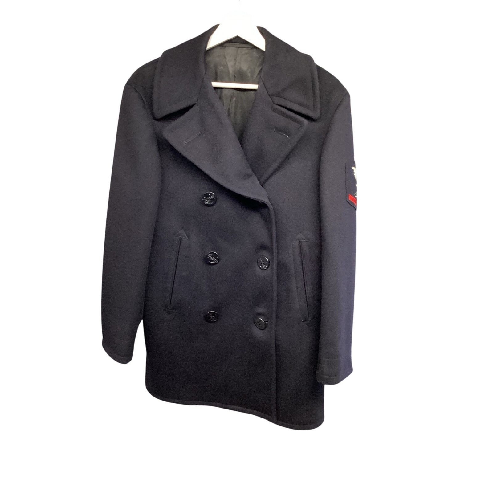 Vintage US Navy Military Petty Officer Wool Peacoat Small 36R USA Size US S / EU 44-46 / 1 - 5 Thumbnail