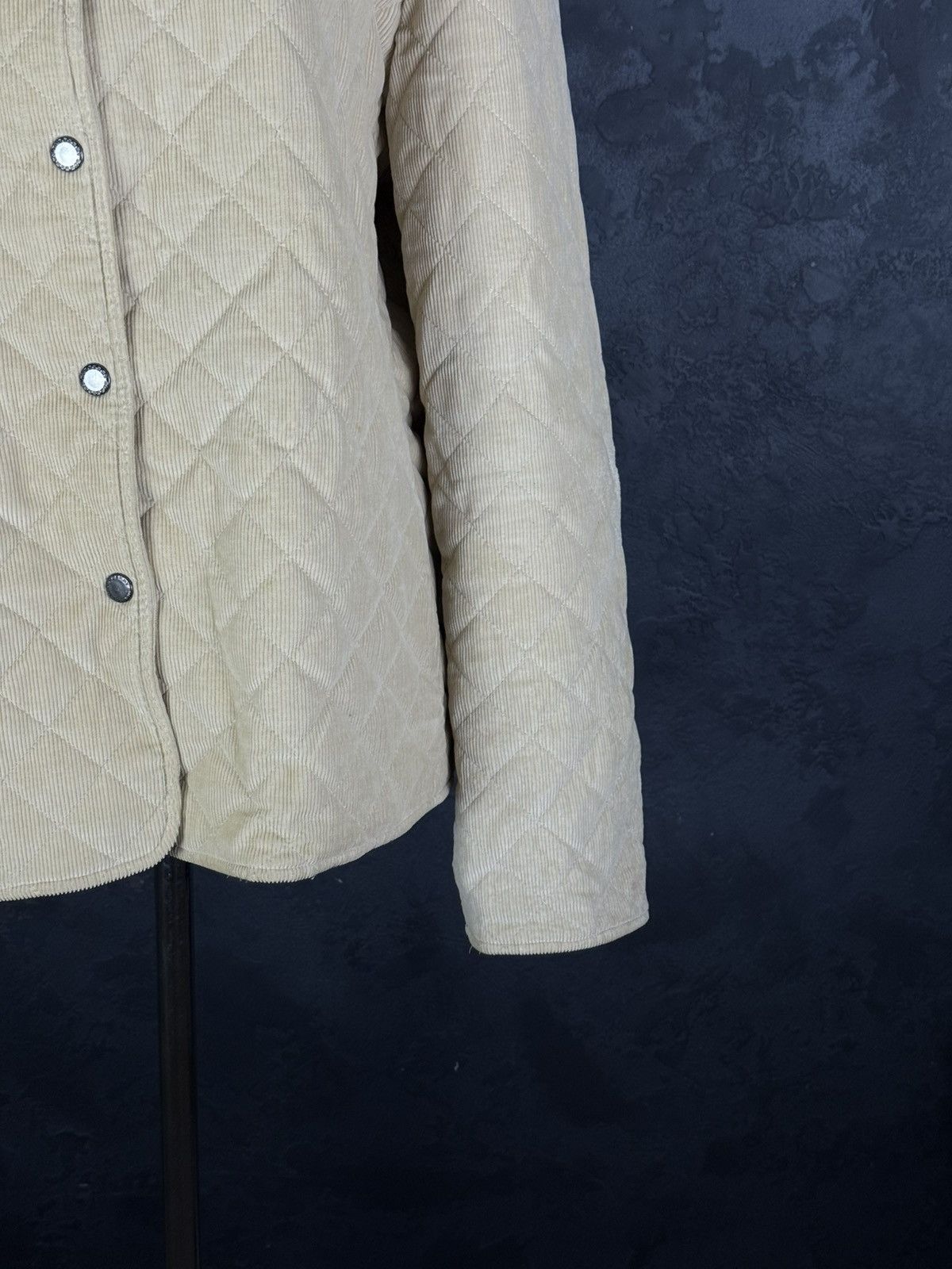 Burberry Burberry Women’s Quilted Corduroy Jacket Nova Check Beige Size XXL / US 16-18 / IT 52-54 - 6 Thumbnail