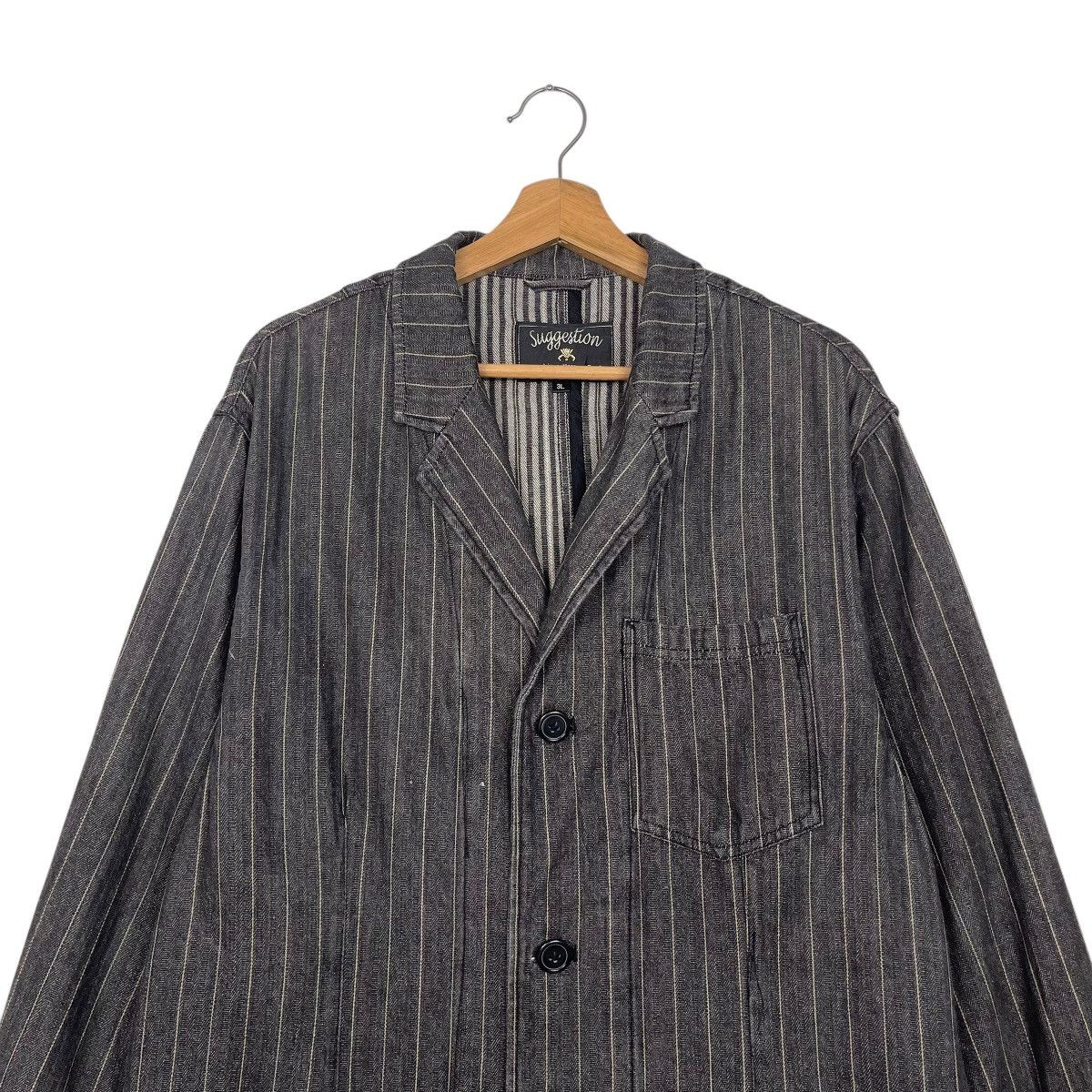 Japanese Brand Japanase Brand Suggestion Stripe Button Coat Jacket Size US L / EU 52-54 / 3 - 2 Thumbnail