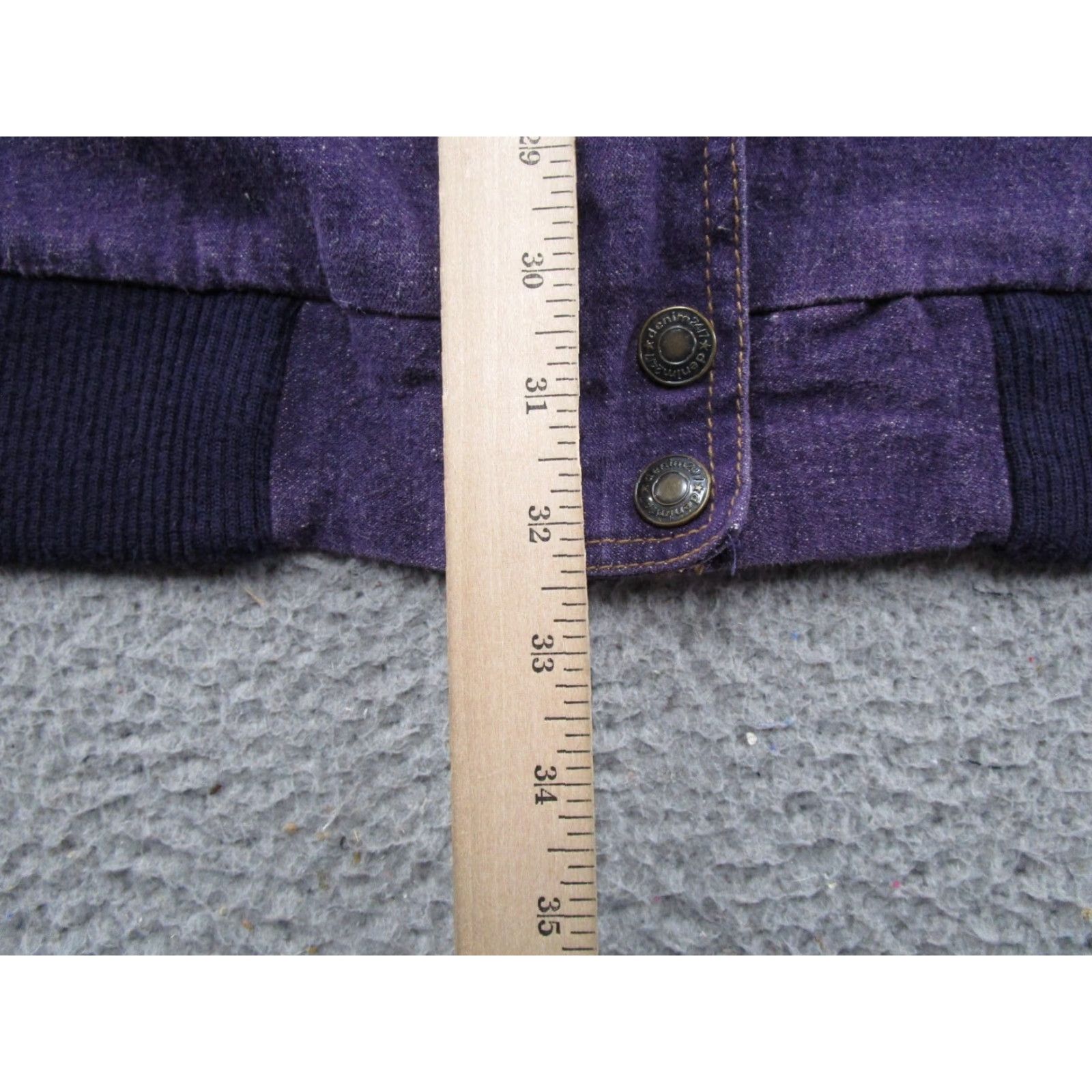 Vintage VINTAGE Denim 24/7 Purple Denim Full Zip Jacket Women's Plus Size 24W Pockets Denim 24/7 Jacket Size 42" / US 20 - 5 Thumbnail