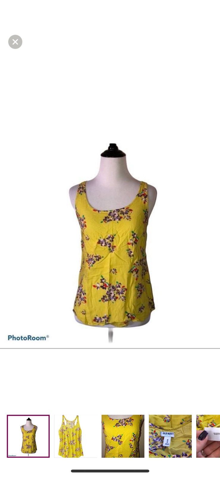 Old Navy Old navy XS yellow floral tank top Size XS / US 0-2 / IT 36-38 - 1 Thumbnail