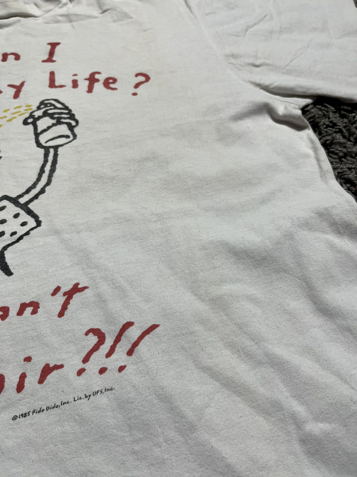 Vintage FIDO DIDO VNTG 1980’s “HOW CAN I CONTROL MY LIFE” COTTON TEE Size US XL / EU 56 / 4 - 4 Thumbnail