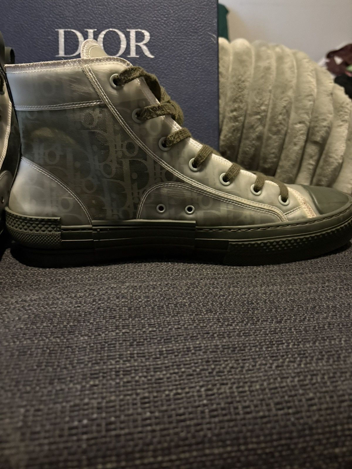 Dior Dior B23 Olive Oblique Canvas Size US 11 / EU 44 - 4 Thumbnail