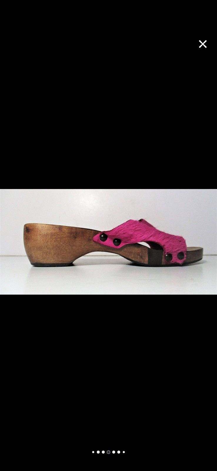 Michael Kors Vintage Michael Kors Open Toe Clogs fuchsia calfskin Size US 7 / IT 37 - 4 Thumbnail