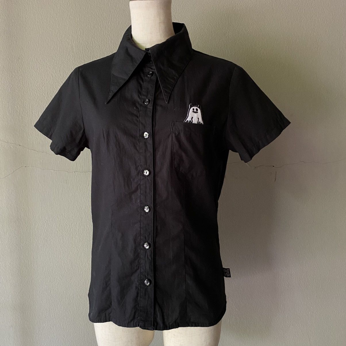 Japanese Brand 😊PEACE NOW Black Ghost Pocket Shirt Size M / US 6-8 / IT 42-44 - 16 Thumbnail