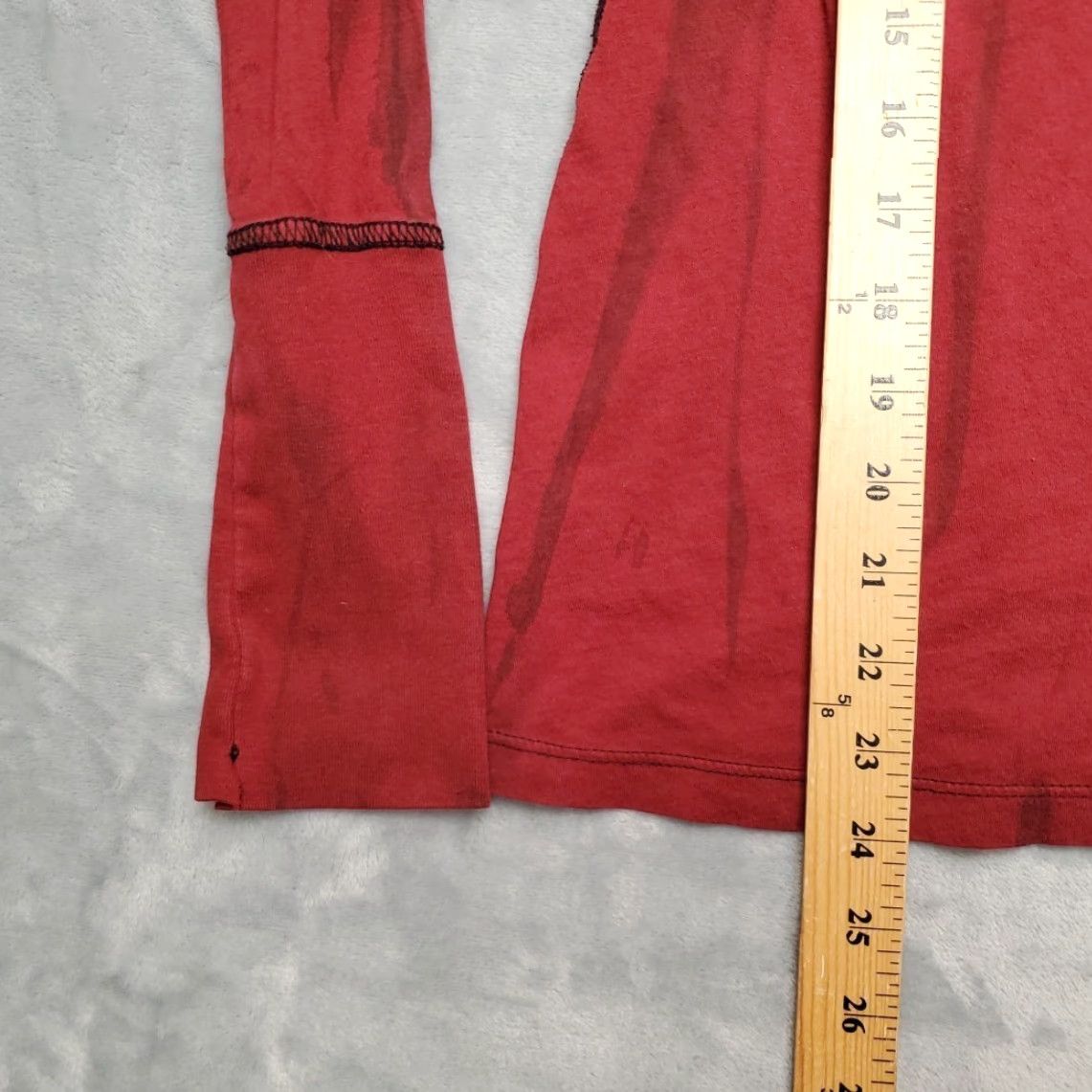 Etro VINTAGE Crash And Burn Shirt Womens L Red Lace Gothic Y2K Retro Grunge TEE Womens Size L / US 10 / IT 46 - 7 Thumbnail