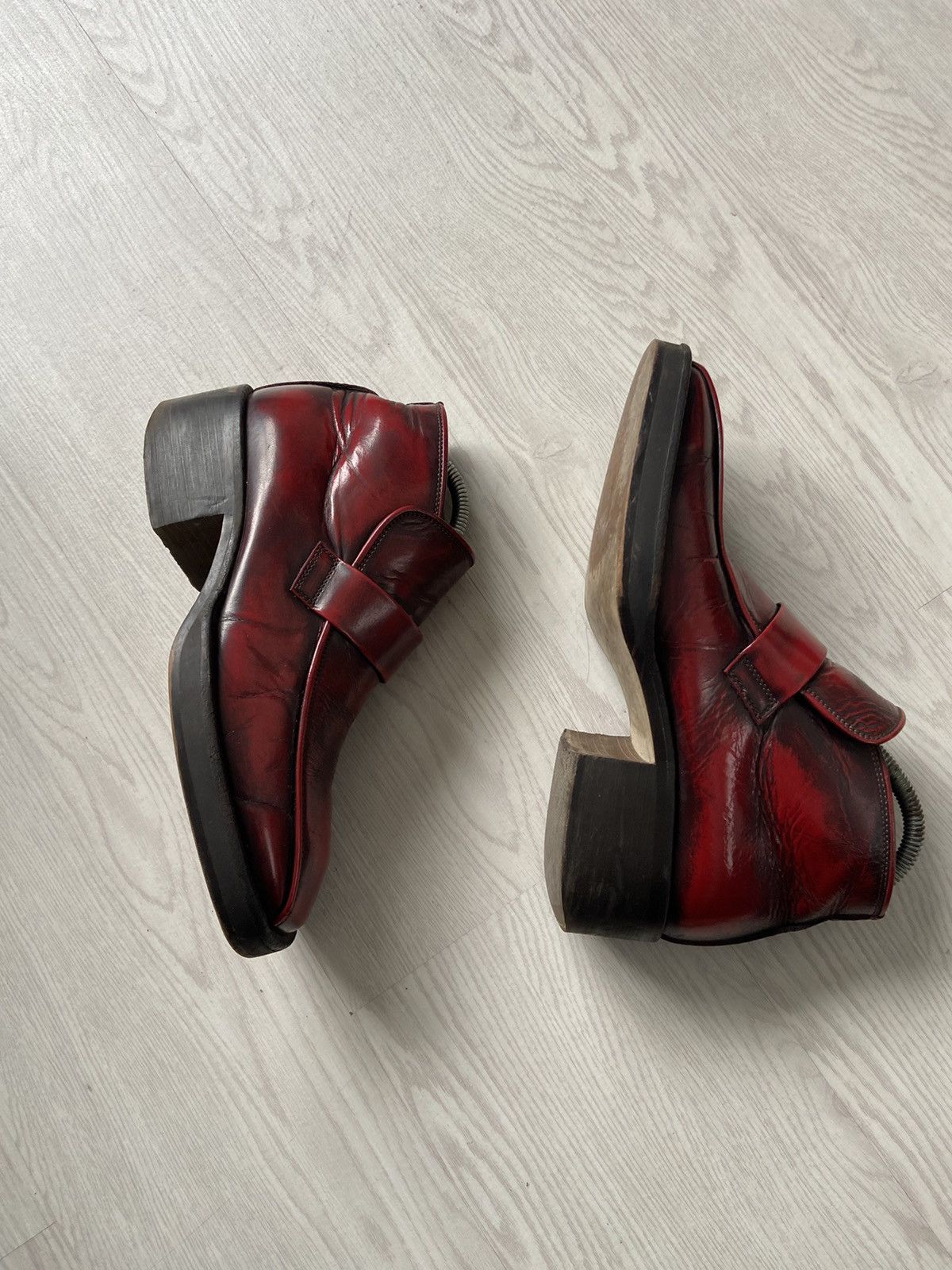 Japanese Brand × Le Grande Bleu (L.G.B.) Vintage Whoop’ De Doo Square Toe Oxblood Leather Boots Size US 7.5 / EU 40-41 - 5 Thumbnail