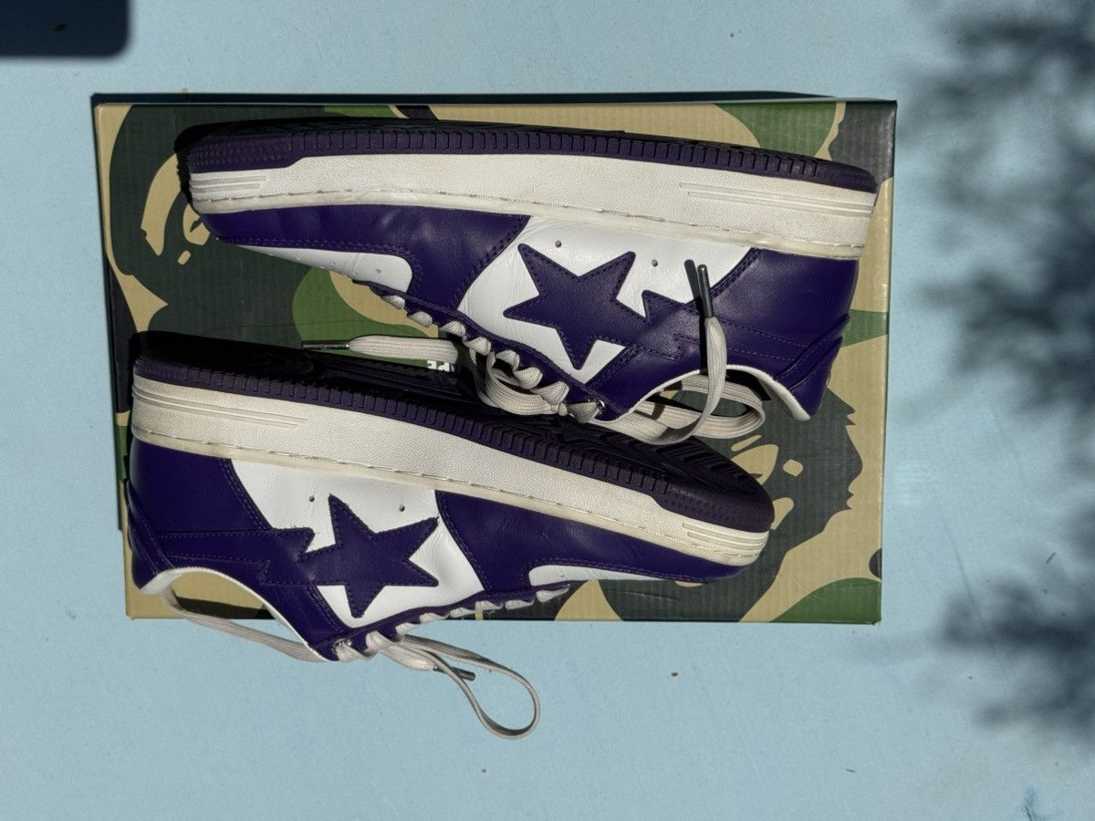 Bape A Bathing Ape Bape Sta White Purple (2022) Size US 8 / EU 41 - 17 Thumbnail