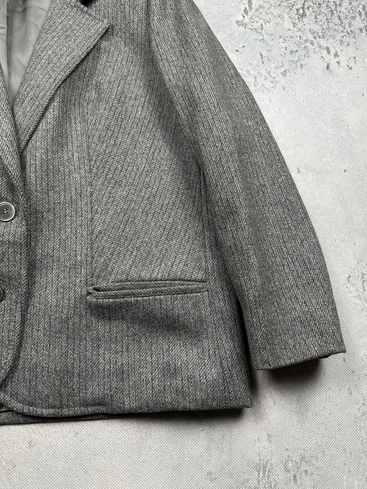 Ermenegildo Zegna Vintage Zegna Wool Blazer Grey Tailored Classic Minimalist Size XL / US 12-14 / IT 48-50 - 8 Thumbnail