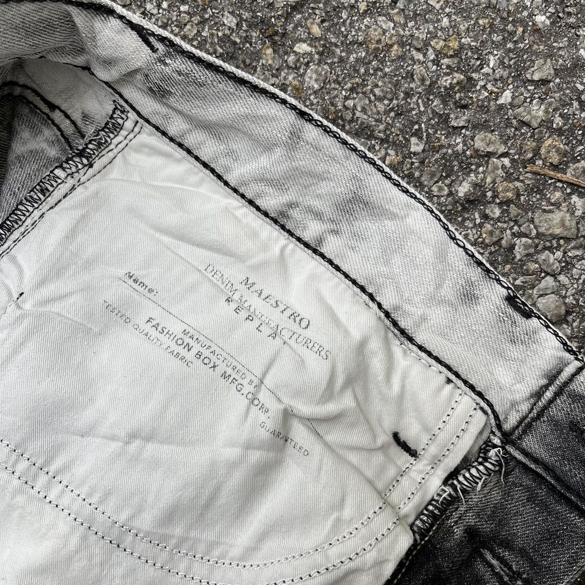 Hysteric Glamour Replay Maestro Denim Acid Washed Vintage Y2K Jeans Size US 34 / EU 50 - 8 Thumbnail