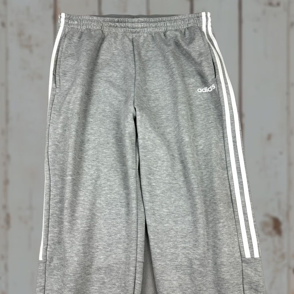 Adidas Adidas Pants XL Gray Solid Jogger Sweatpants Drawstring Pockets Men's Regular Inseam 28in Athletic Sports Size US 35 - 1 Thumbnail