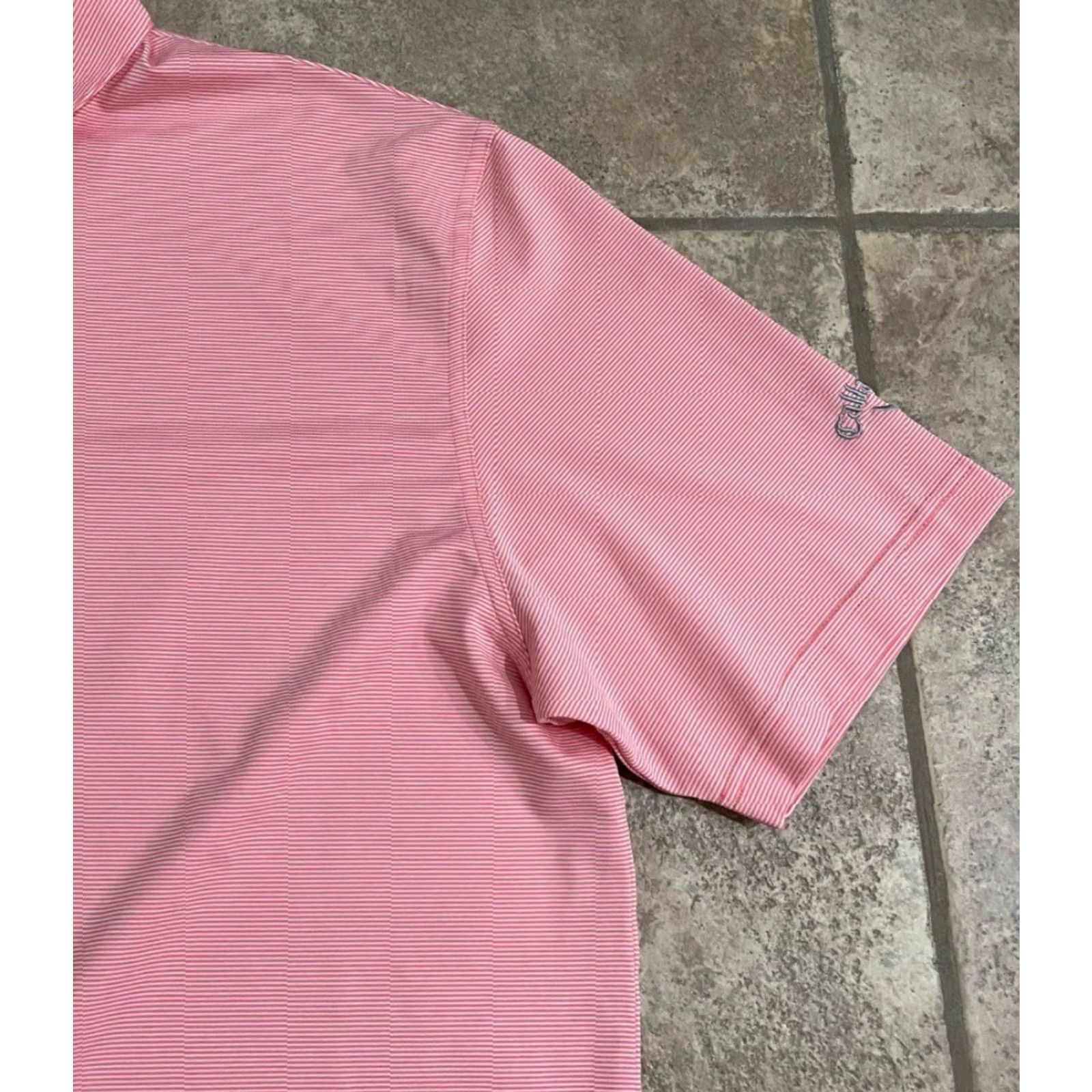 Callaway Callaway Opti-Dri Striped Polo Mens XL Pink Golf Shirt Size US XL / EU 56 / 4 - 2 Thumbnail