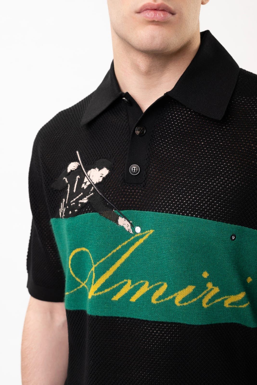 Amiri o1s1wg110326 Billiards Polo Shirt in Multicolor Size US XL / EU 56 / 4 - 2 Thumbnail