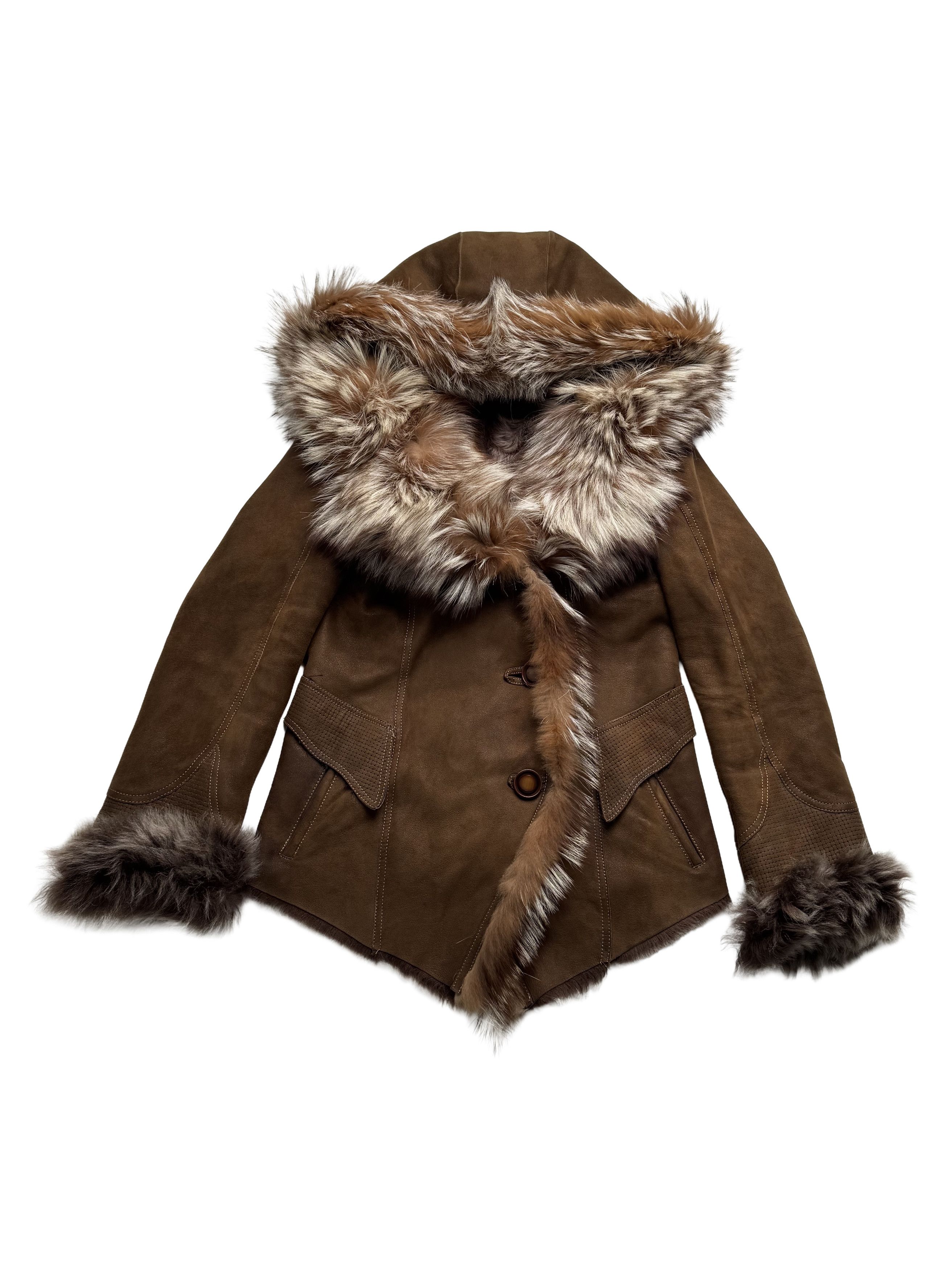 Japanese Brand Vintage Genuine Leather/Real Fur Hooded Jacket Size M / US 6-8 / IT 42-44 - 6 Thumbnail