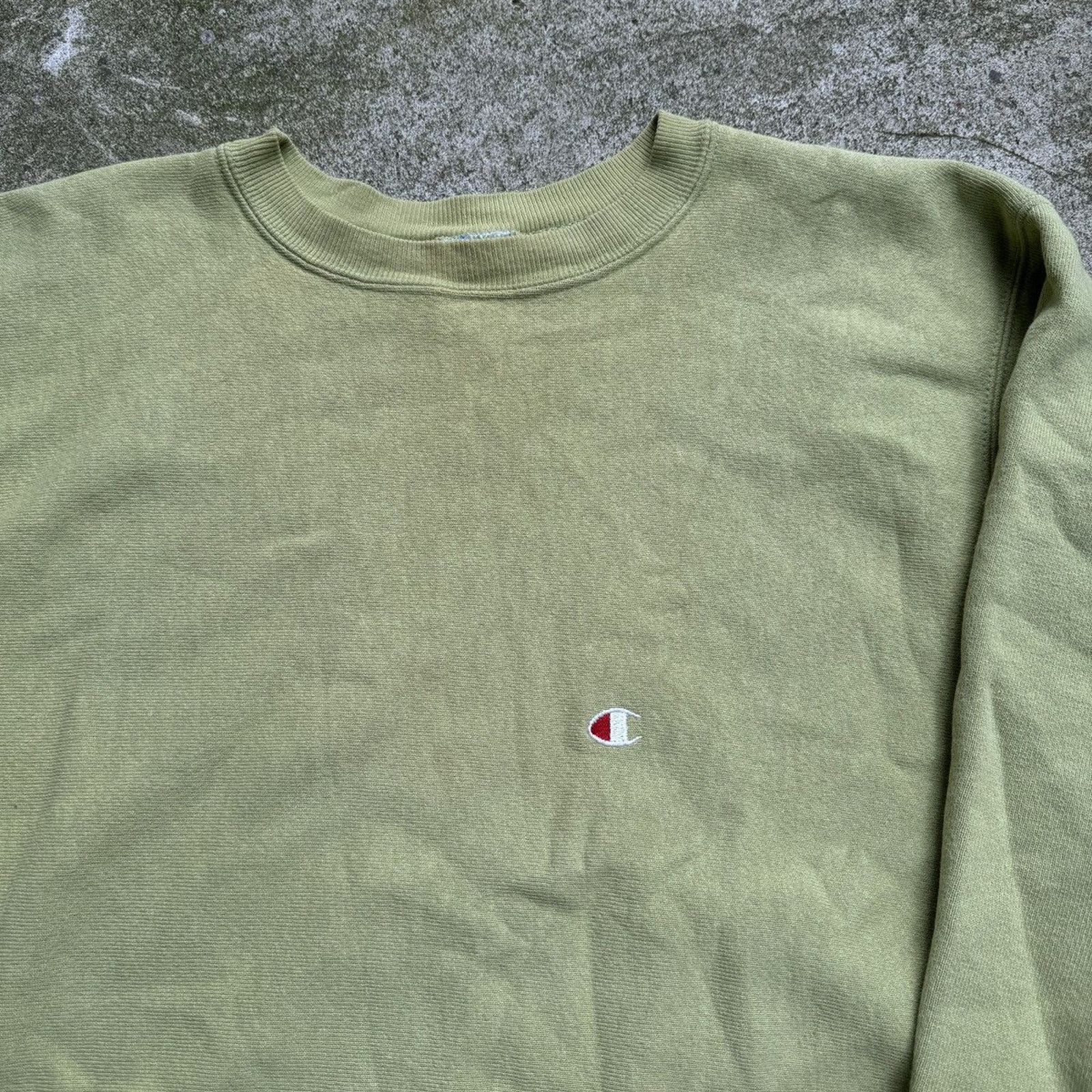 Champion 90s Champion Reverse Weave Green Sweatshirt Size US L / EU 52-54 / 3 - 10 Thumbnail