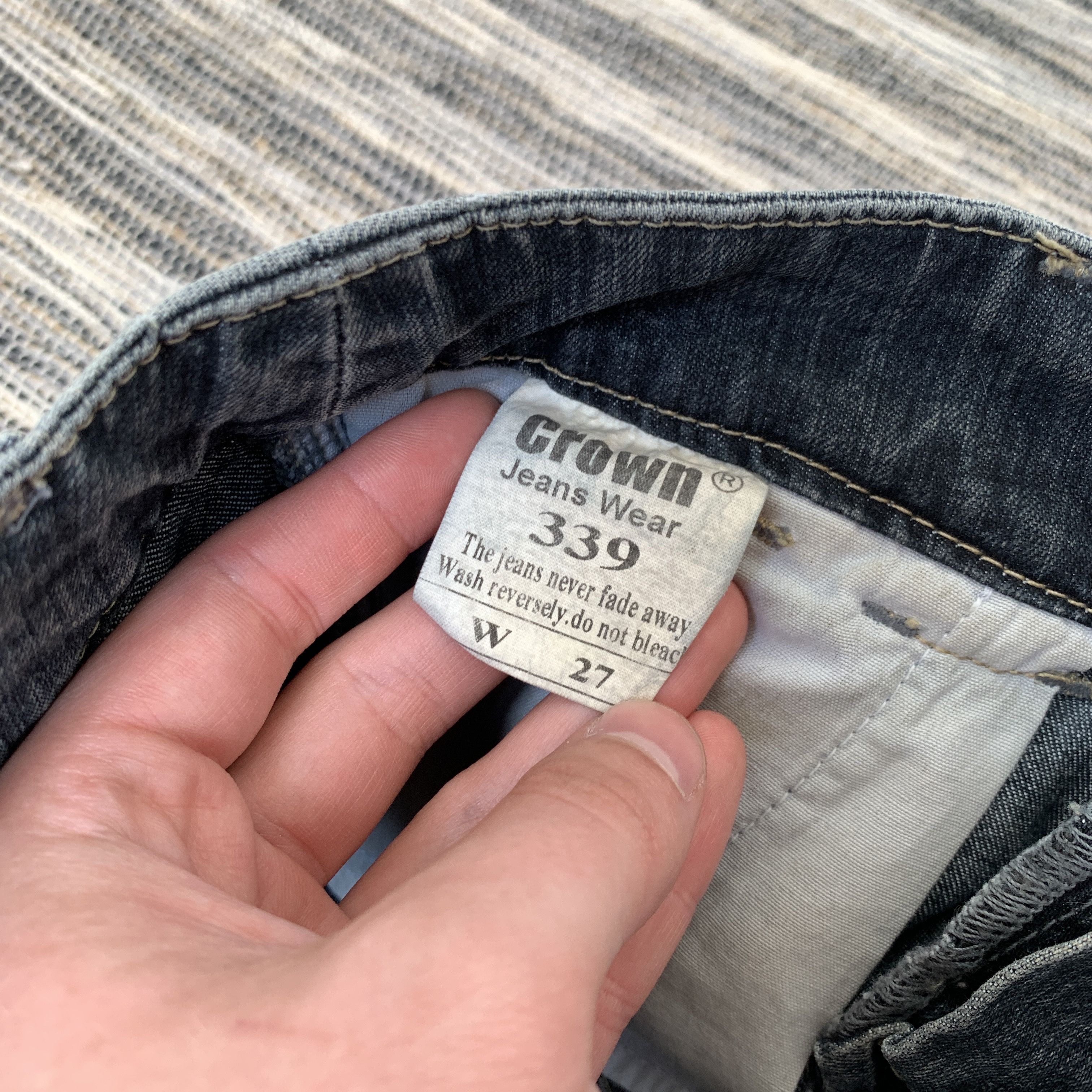 Japanese Brand Vintage Y2K Faded Women's Blue Denim Low Rise Mini Skirt Size 26" / US 2 / IT 38 - 9 Thumbnail