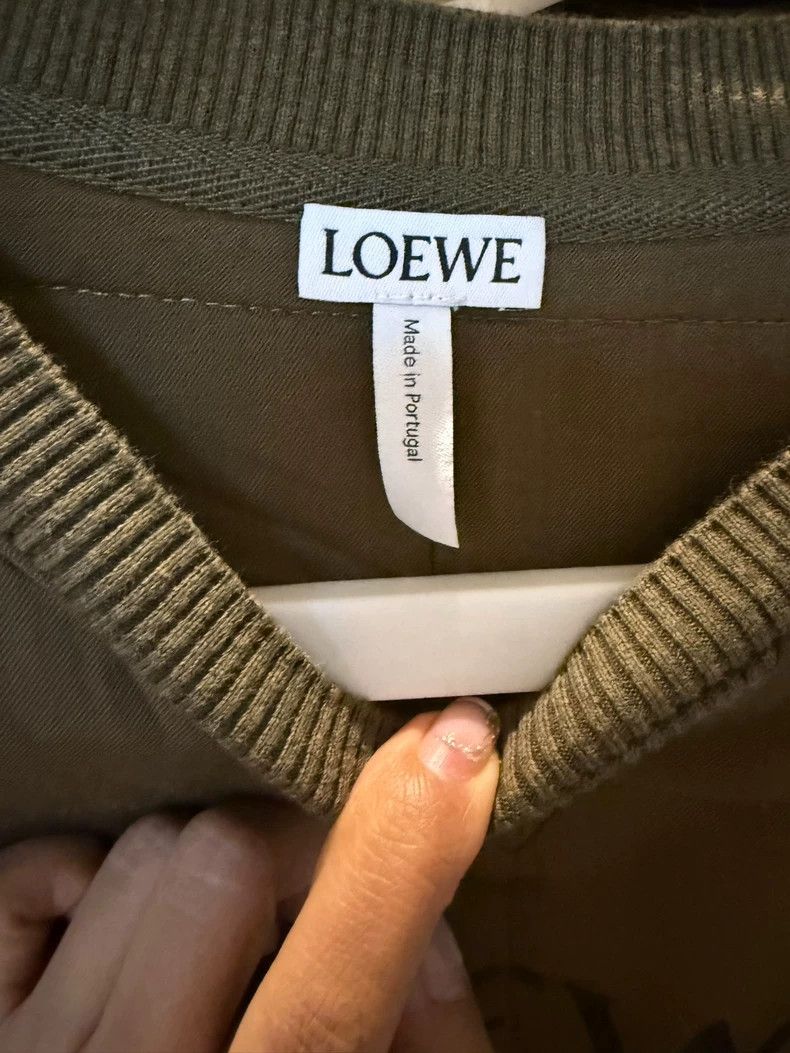 Loewe LOEWE Brown and green cotton hoodie with big Logo Size L / US 10 / IT 46 - 6 Thumbnail