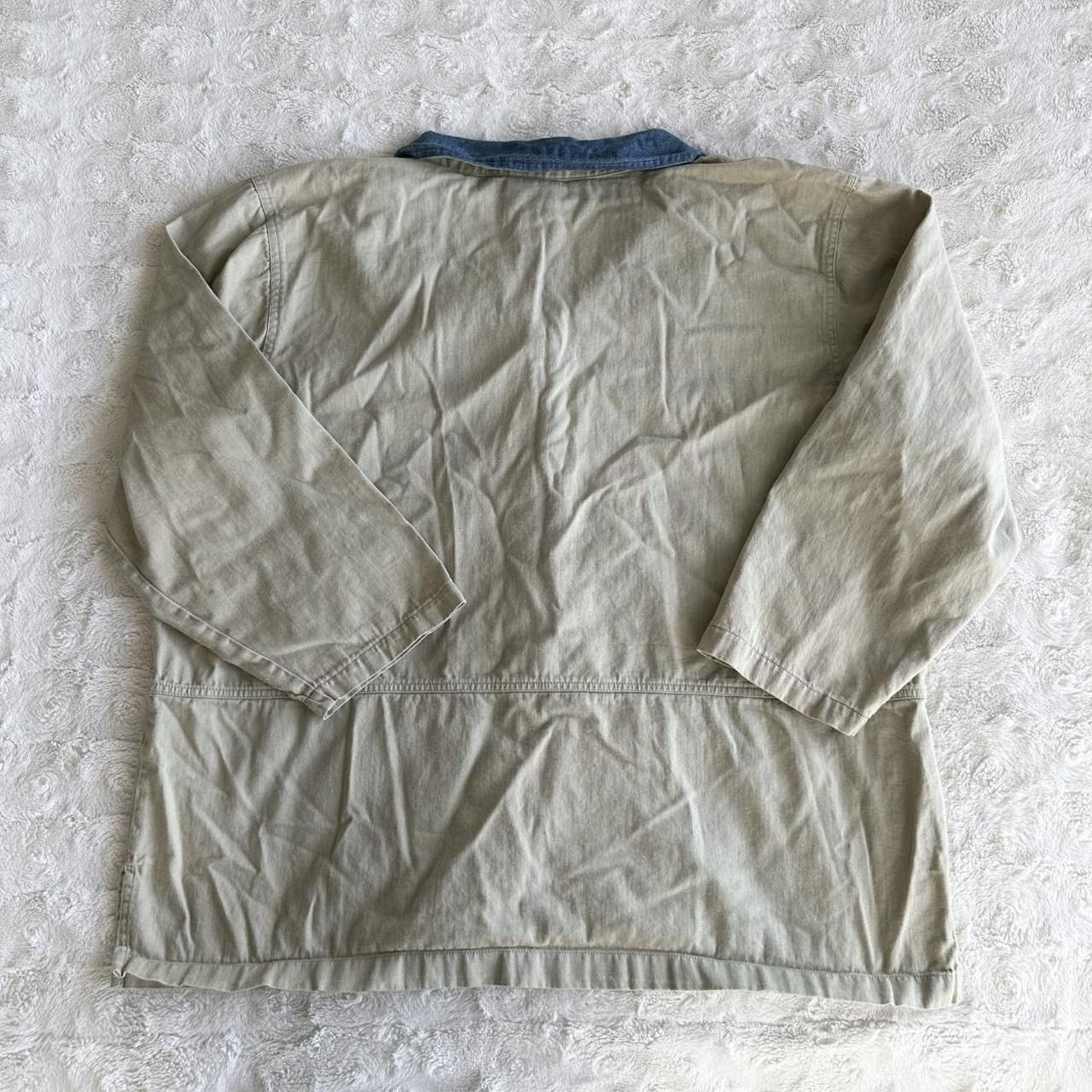 Other Vintage Chore Coat Jacket Womens 1X Beige Barn Denim Collar Size XL / US 12-14 / IT 48-50 - 2 Thumbnail